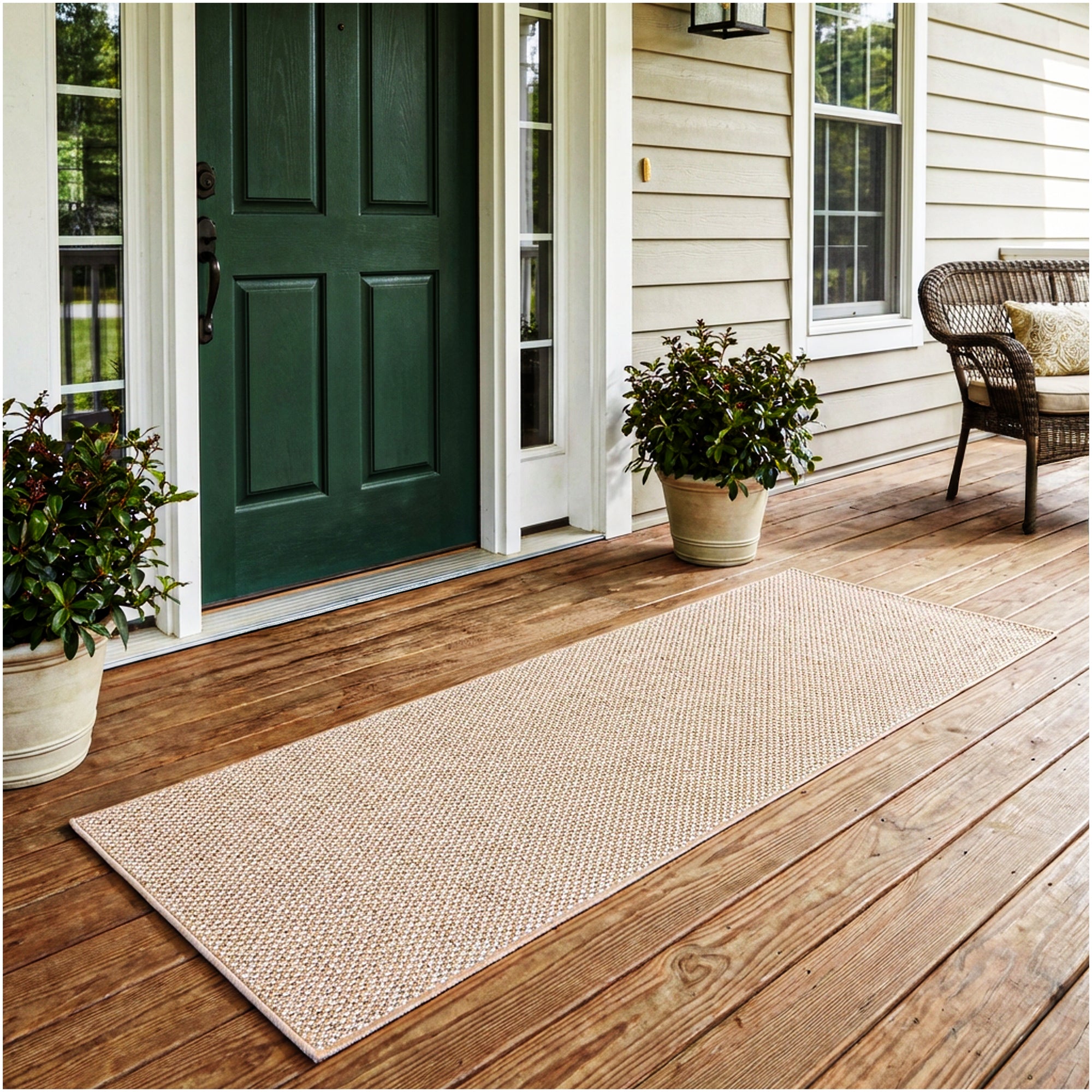 Berber Indoor-Outdoor Area Rug & Runner – Neutral Tones, Custom Sizes