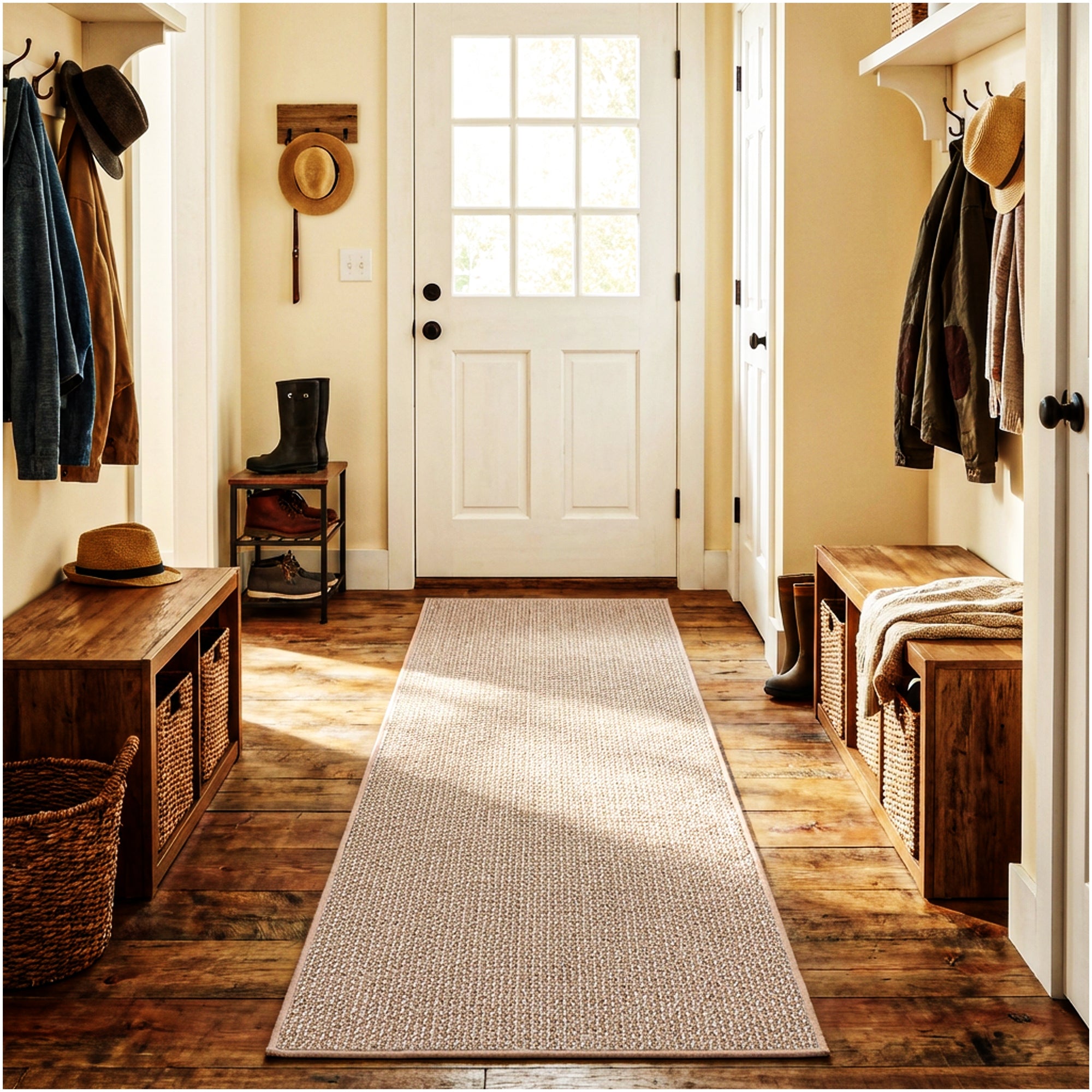 Berber Indoor-Outdoor Area Rug & Runner – Neutral Tones, Custom Sizes