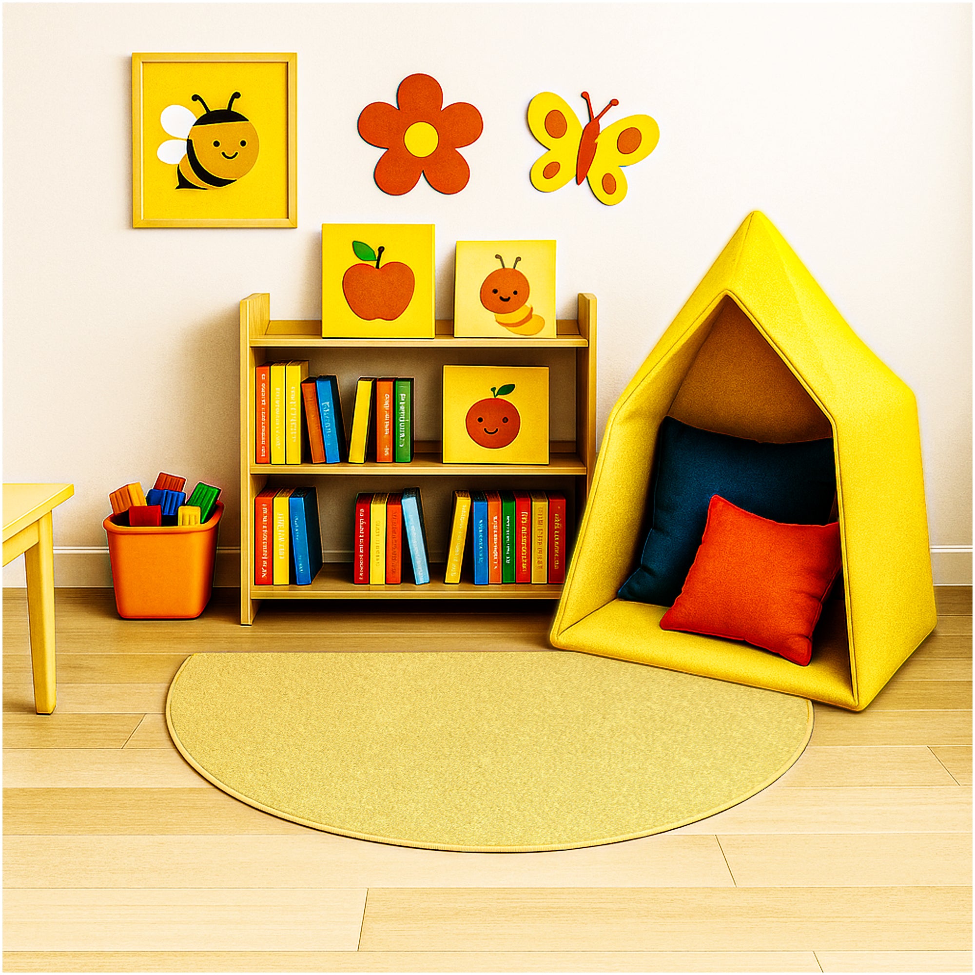 Kid Crossing Soft Area Rug – Colorful Collection, Custom Sizes Available