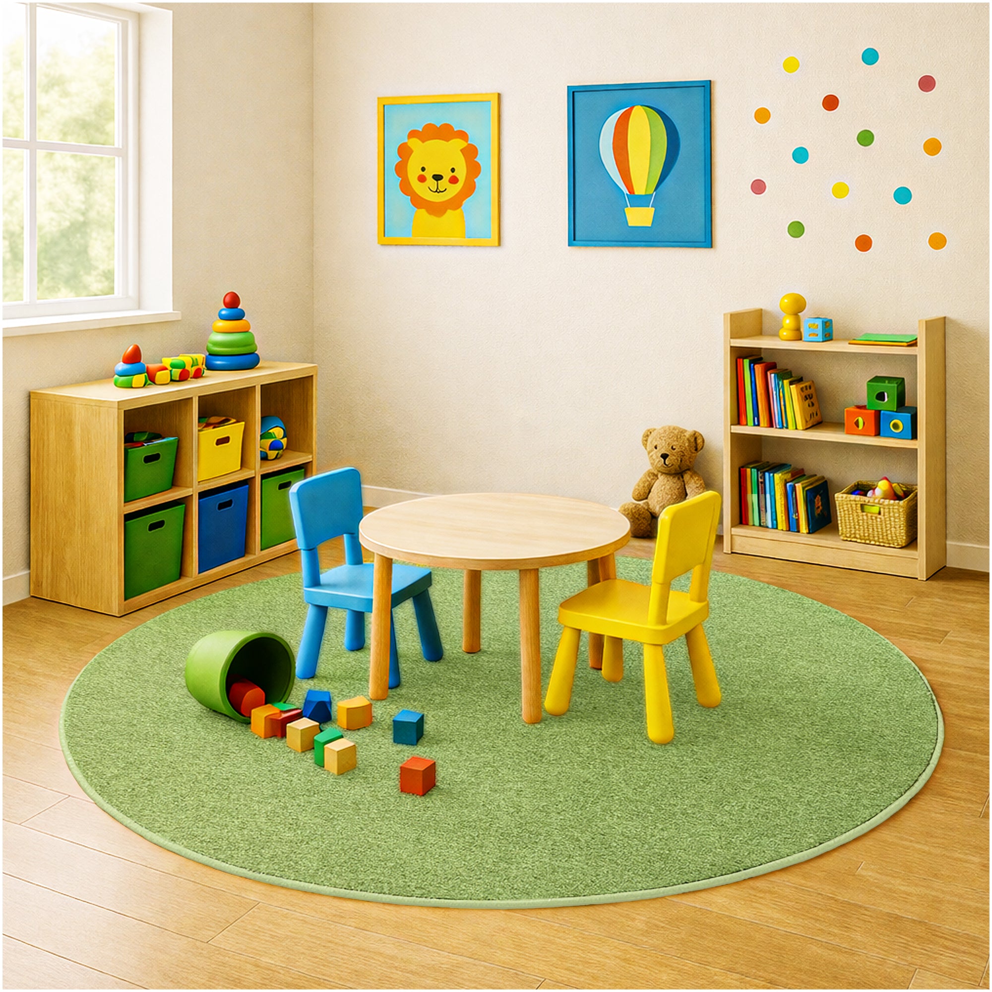 Kid Crossing Soft Area Rug – Colorful Collection, Custom Sizes Available