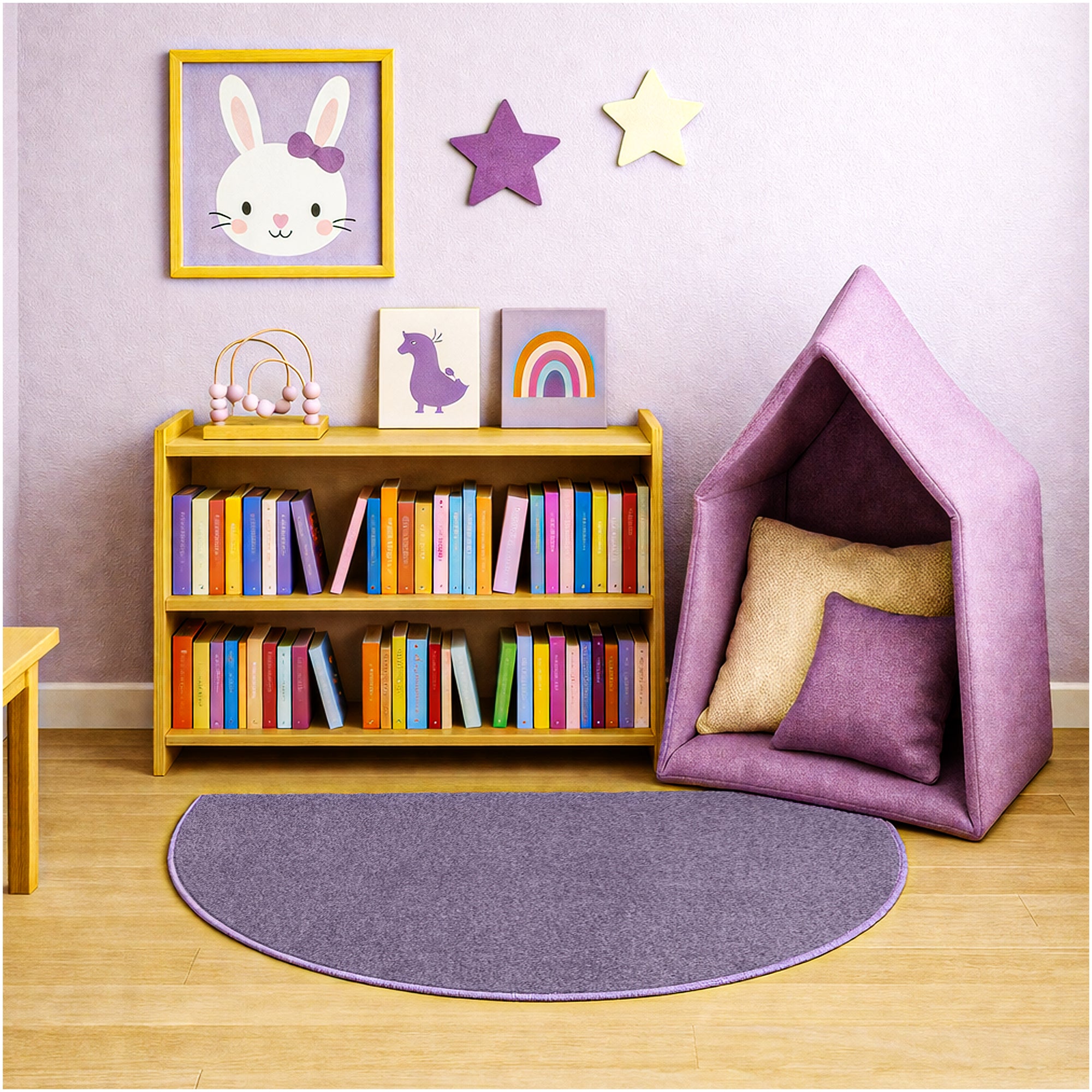 Kid Crossing Soft Area Rug – Colorful Collection, Custom Sizes Available