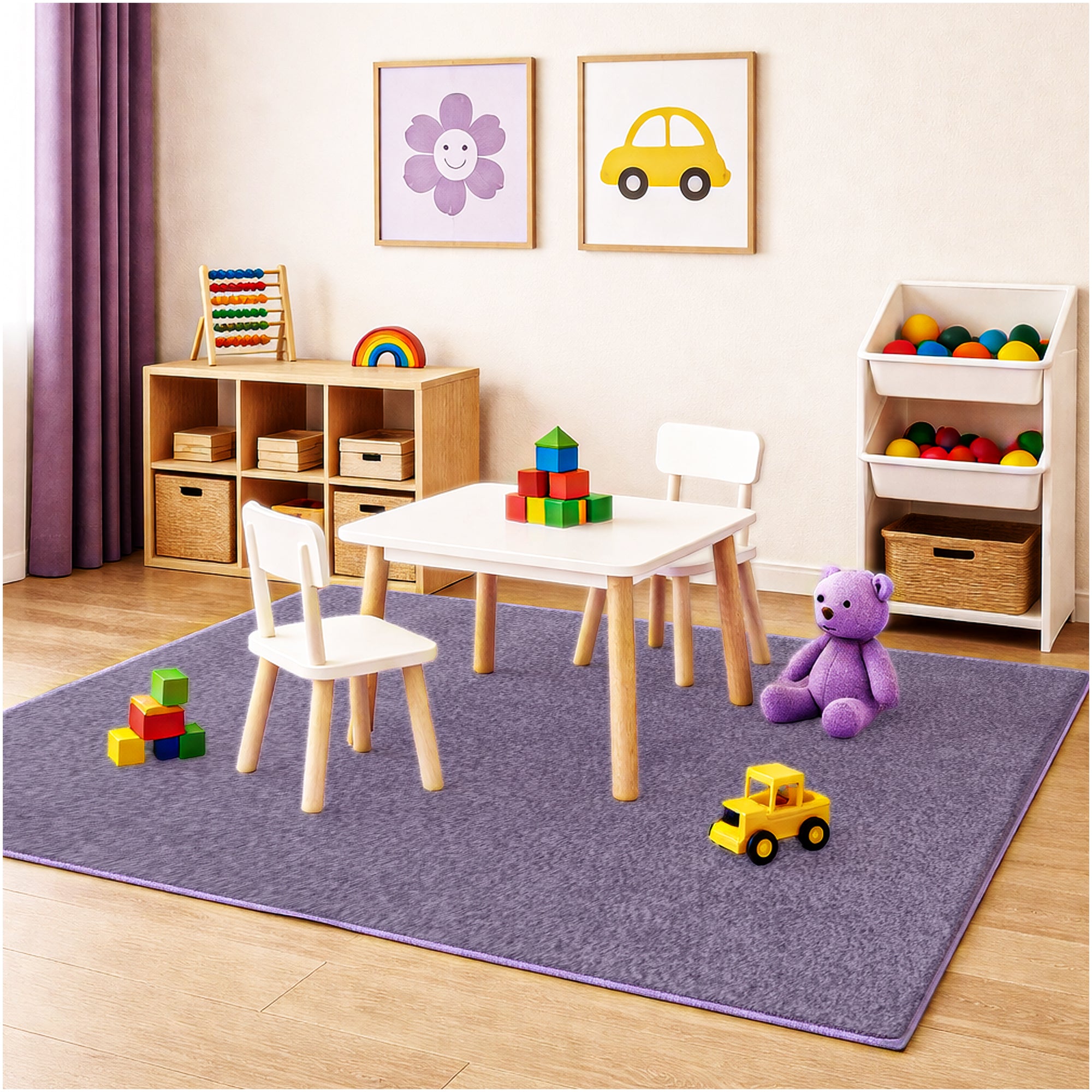 Kid Crossing Soft Area Rug – Colorful Collection, Custom Sizes Available