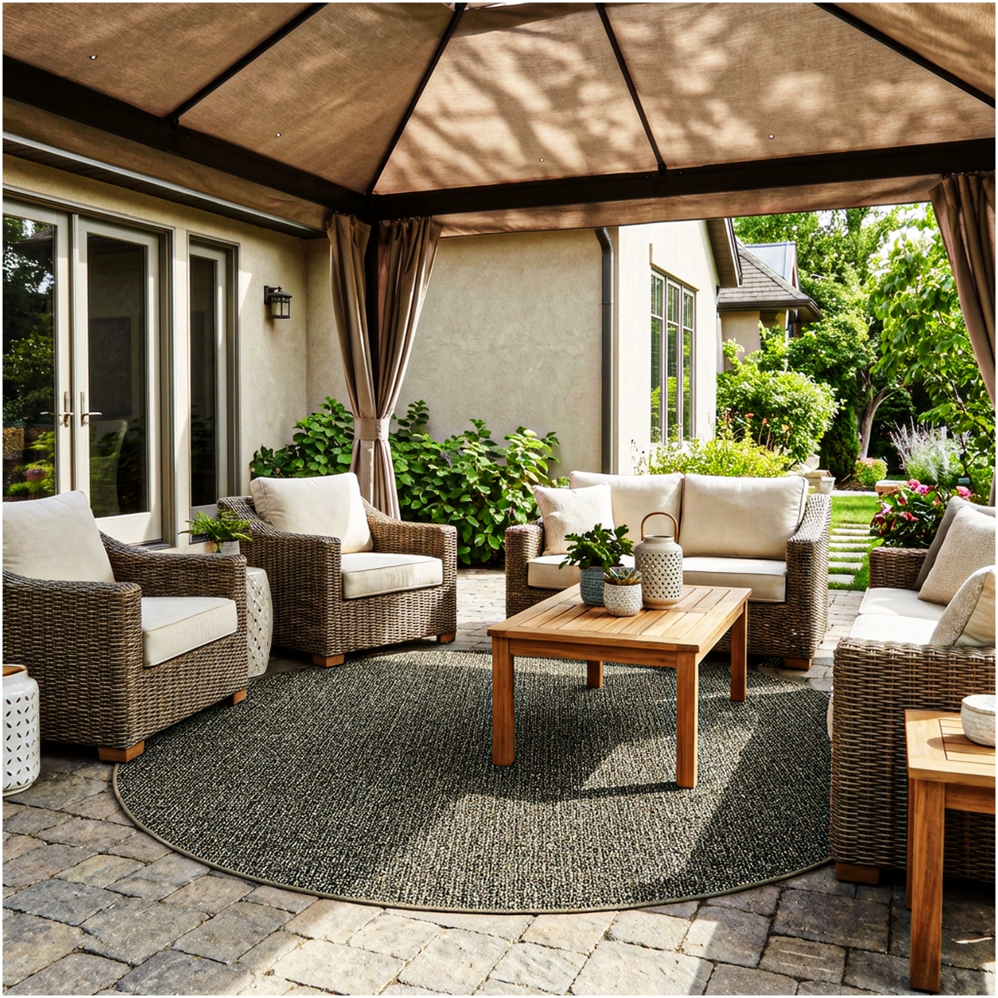 Natural Path Indoor/Outdoor Area Rug – Custom Sizes, 6 Colors