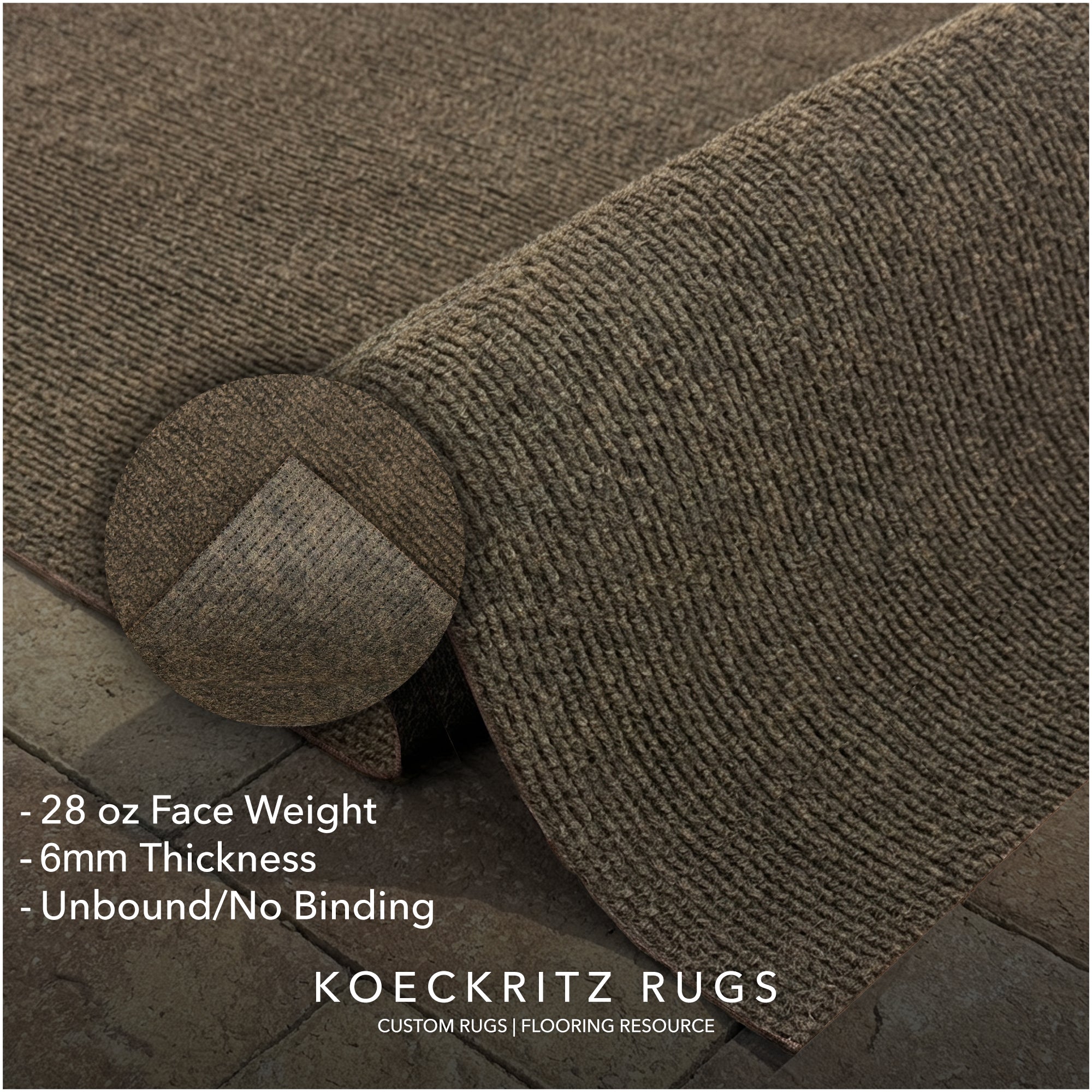 Wassaw Ribbed Indoor/Outdoor Area Rug – Lightweight PET Fiber, 6 Colors