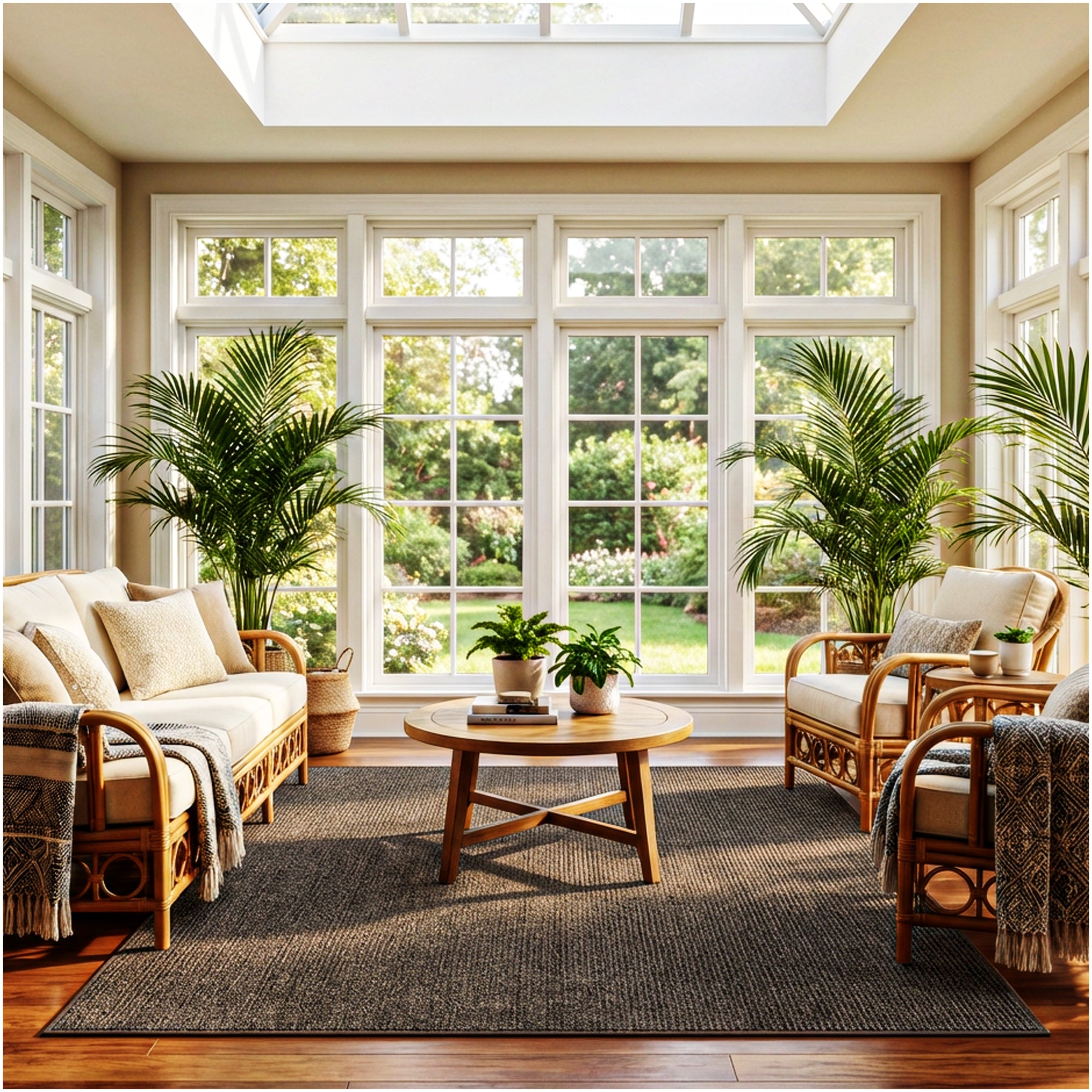 Wassaw Ribbed Indoor/Outdoor Area Rug – Lightweight PET Fiber, 6 Colors