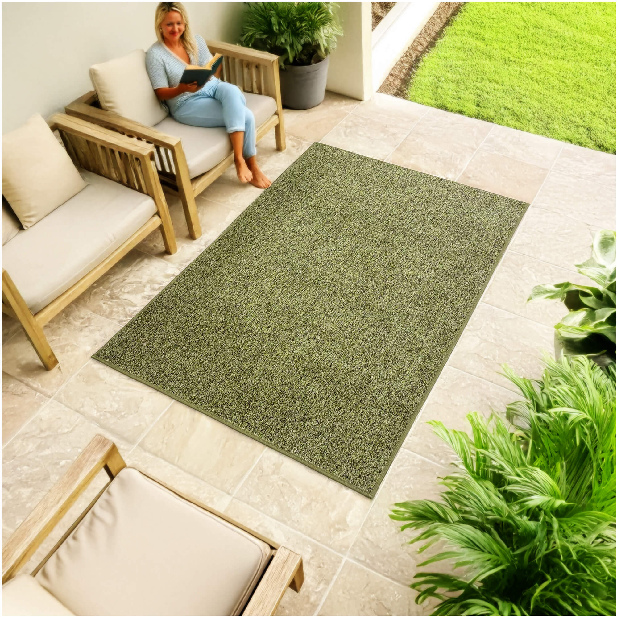 Arbor View Premium Artificial Grass Rug – Custom Sizes Available