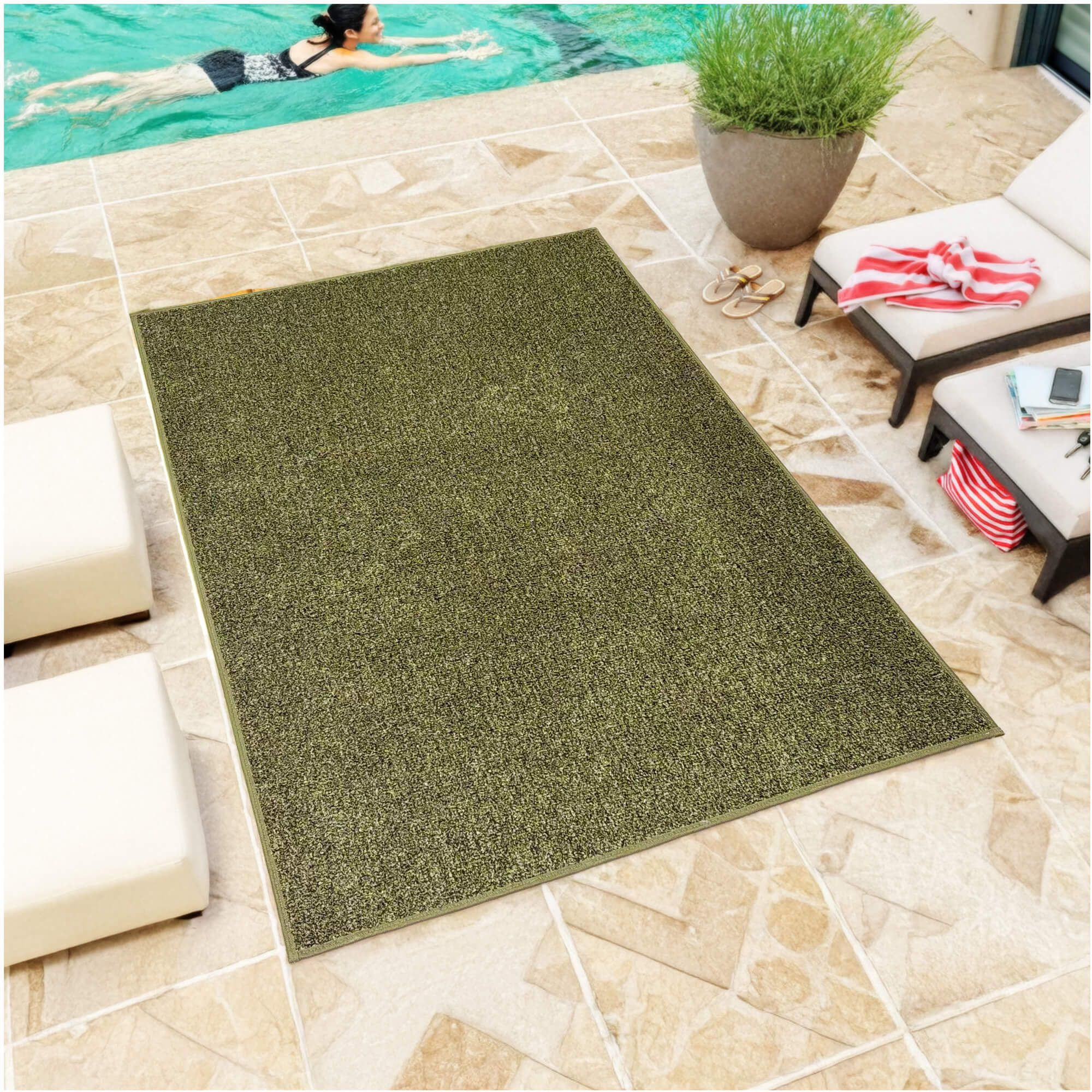 Arbor View Premium Artificial Grass Rug – Custom Sizes Available