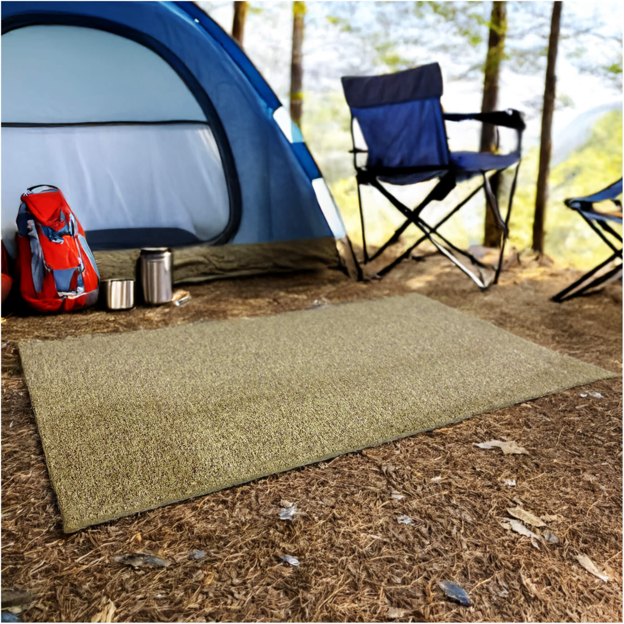 Cabana Tweed Artificial Grass Turf Rug – 3/8” Thick Ultra Turf Carpet, Custom Size, 7 Colors