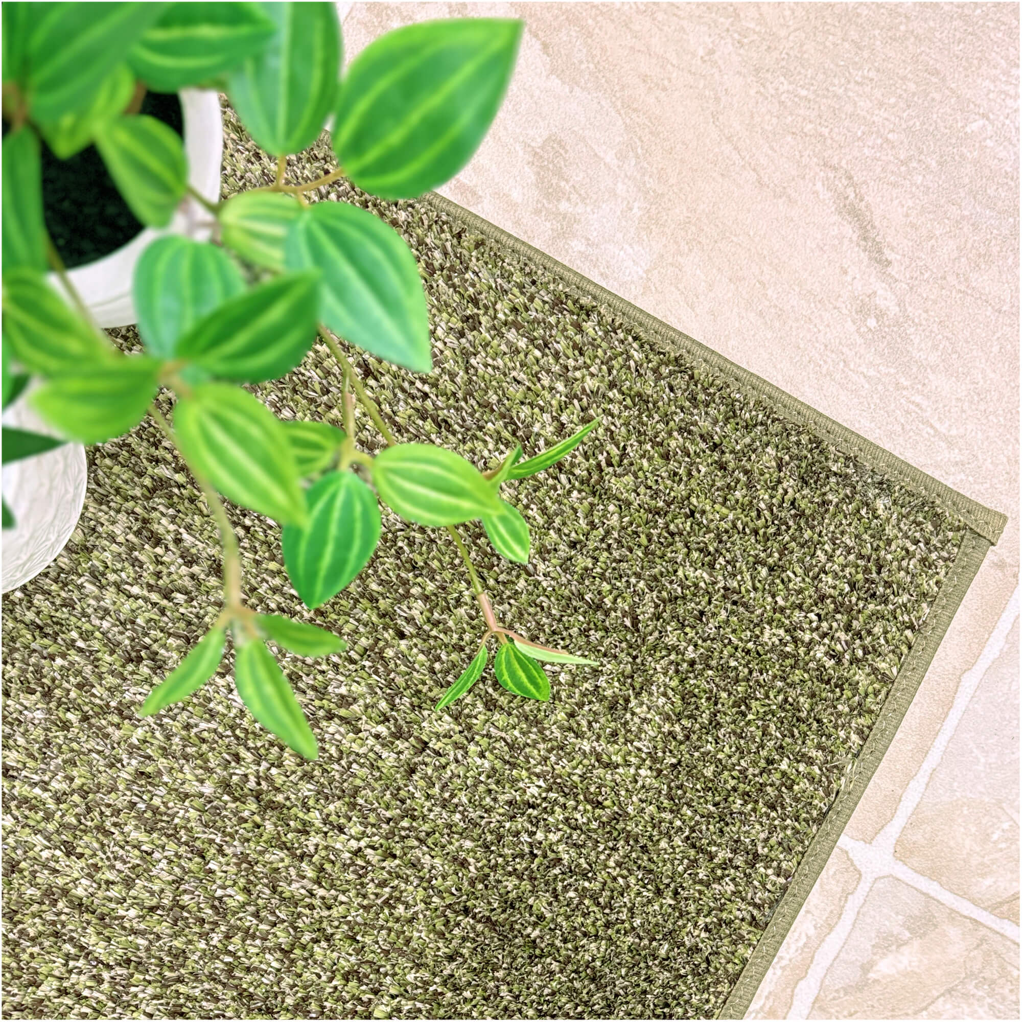 Cabana Tweed Artificial Grass Turf Rug – 3/8” Thick Ultra Turf Carpet, Custom Size, 7 Colors