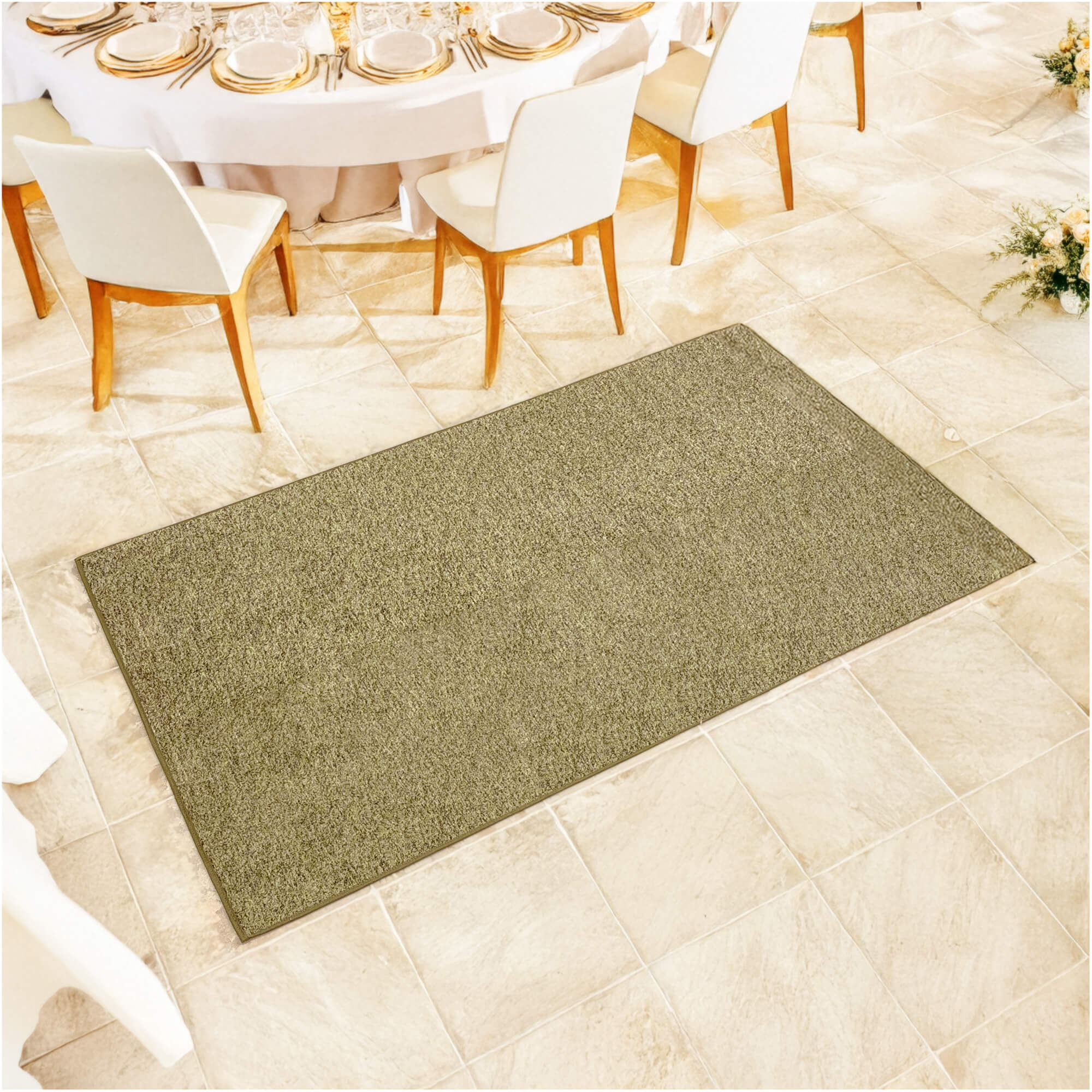 Cabana Tweed Artificial Grass Turf Rug – 3/8” Thick Ultra Turf Carpet, Custom Size, 7 Colors