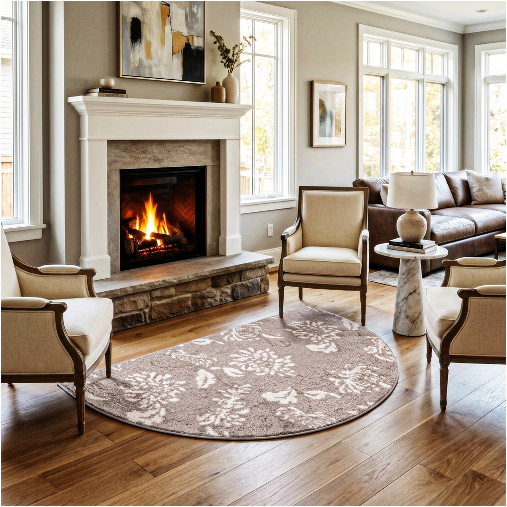 Milliken Grand Fleur Indoor Area Rug – Floral Design, Multiple Colors