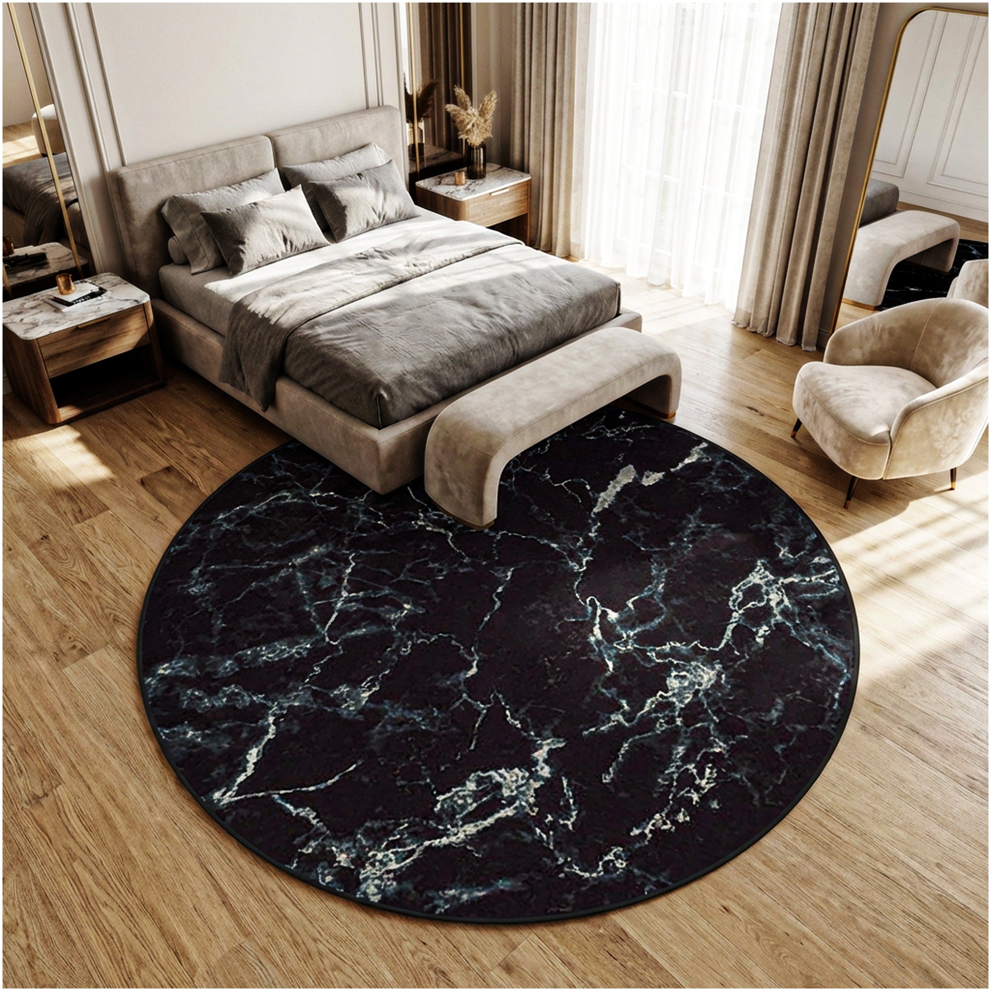 Milliken Cavatori Marble Pattern Indoor Area Rug – 3/8″ Thick, 40 oz Cut Pile