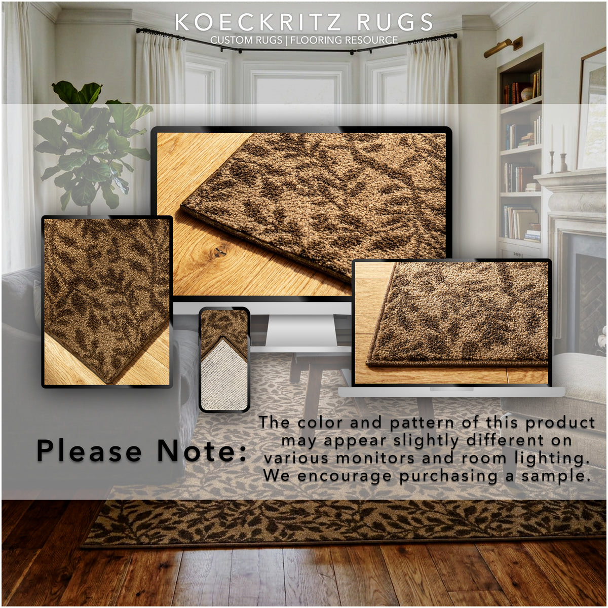 Milliken Hidden Trail Nature Pattern Indoor Area Rug – Custom Sizes