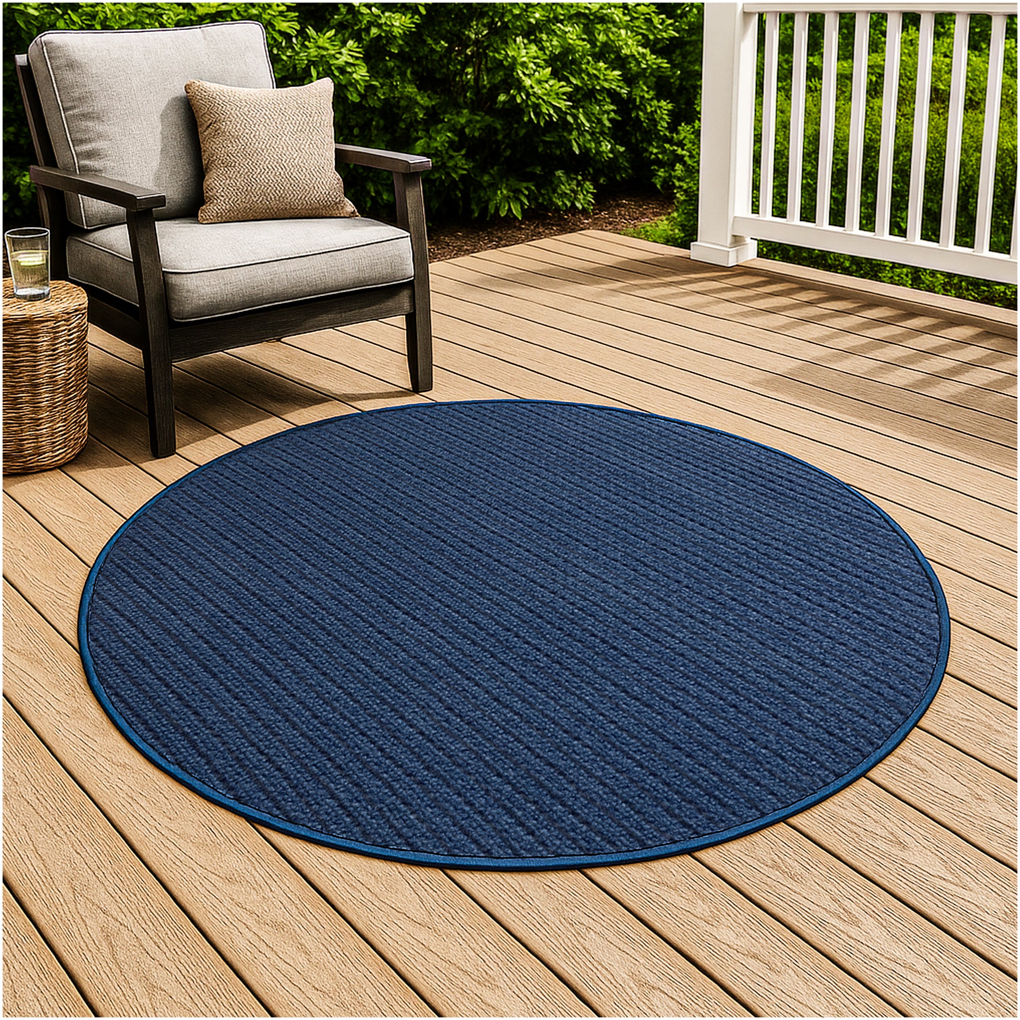 Interlace Waffle Pattern Indoor & Outdoor Rug – Eco-Friendly PET Fiber, Custom Sizes