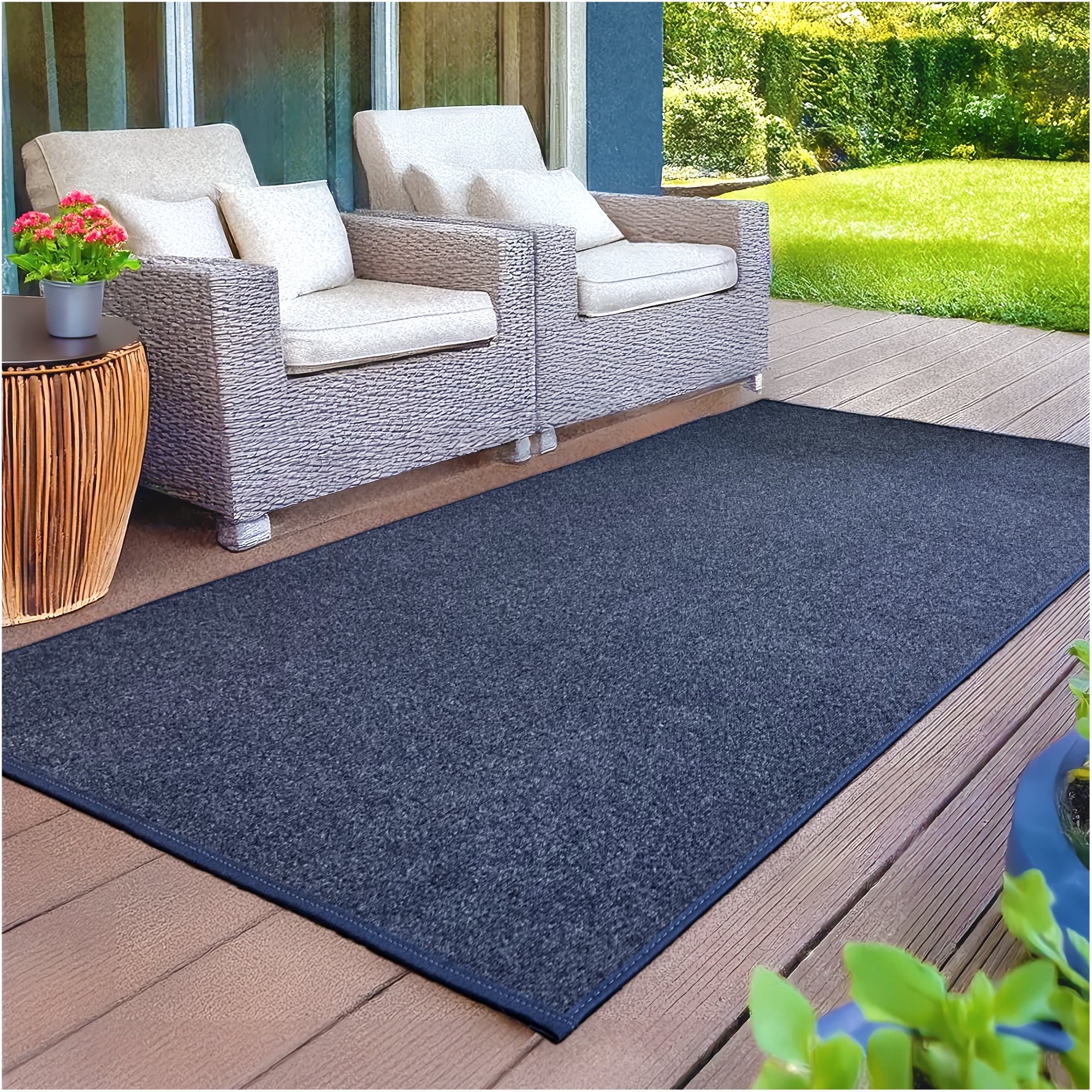 Roanoke Rib Indoor-Outdoor Area Rug in Custom Sizes - Sample