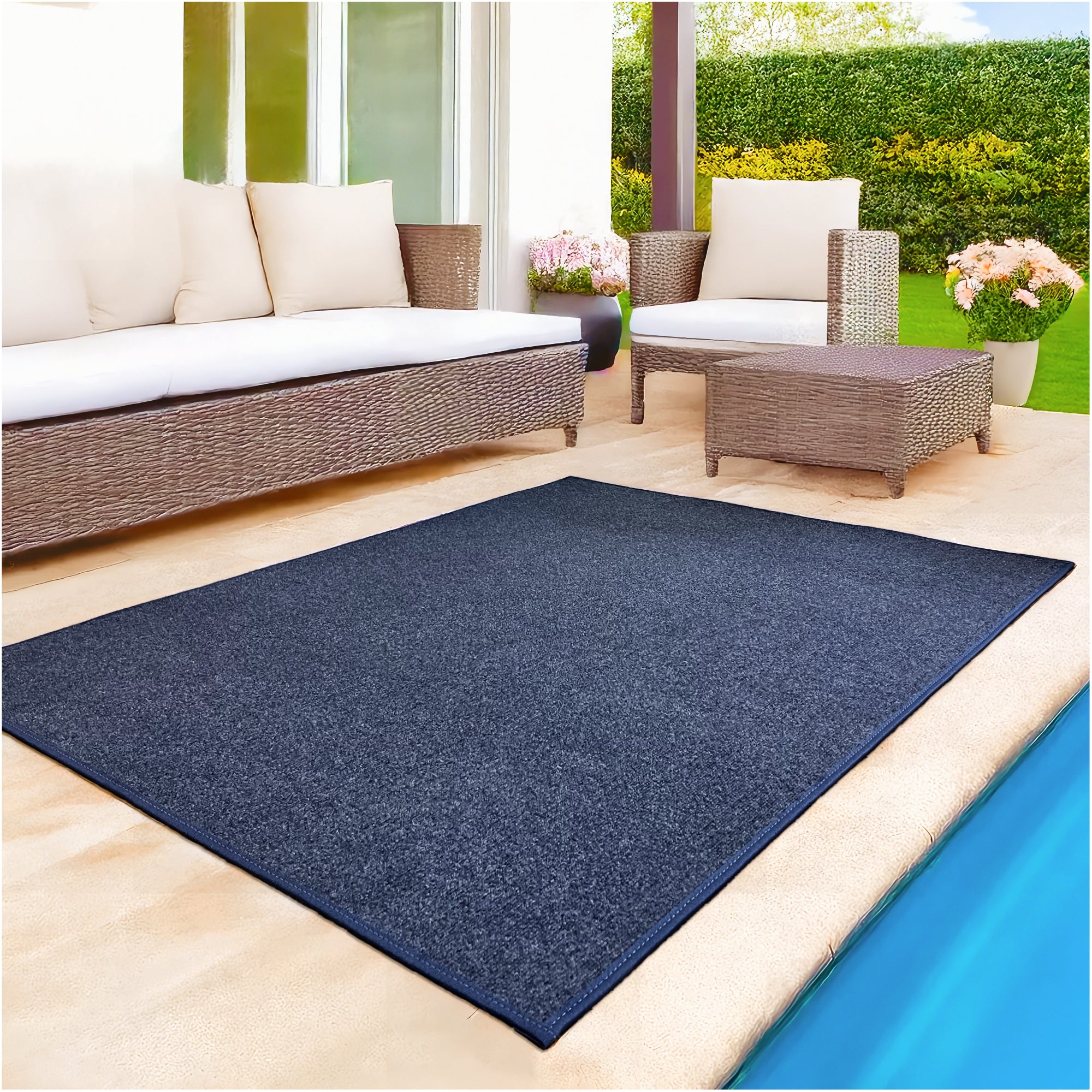 Roanoke Rib Indoor-Outdoor Area Rug in Custom Sizes - Sample
