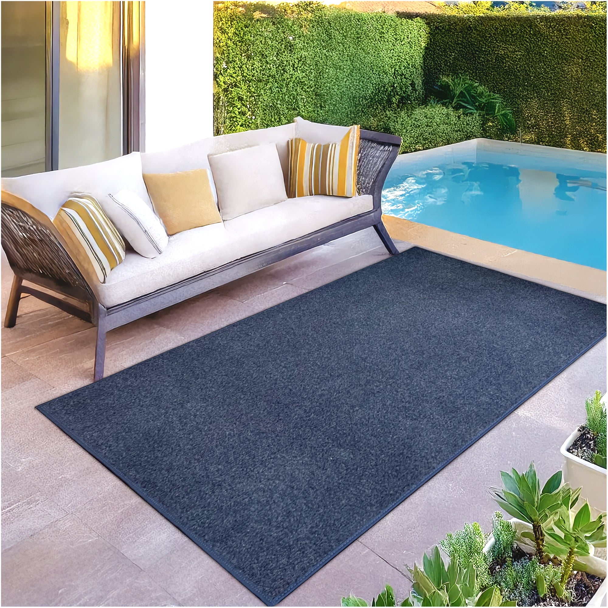 Roanoke Rib Indoor-Outdoor Area Rug in Custom Sizes - Sample