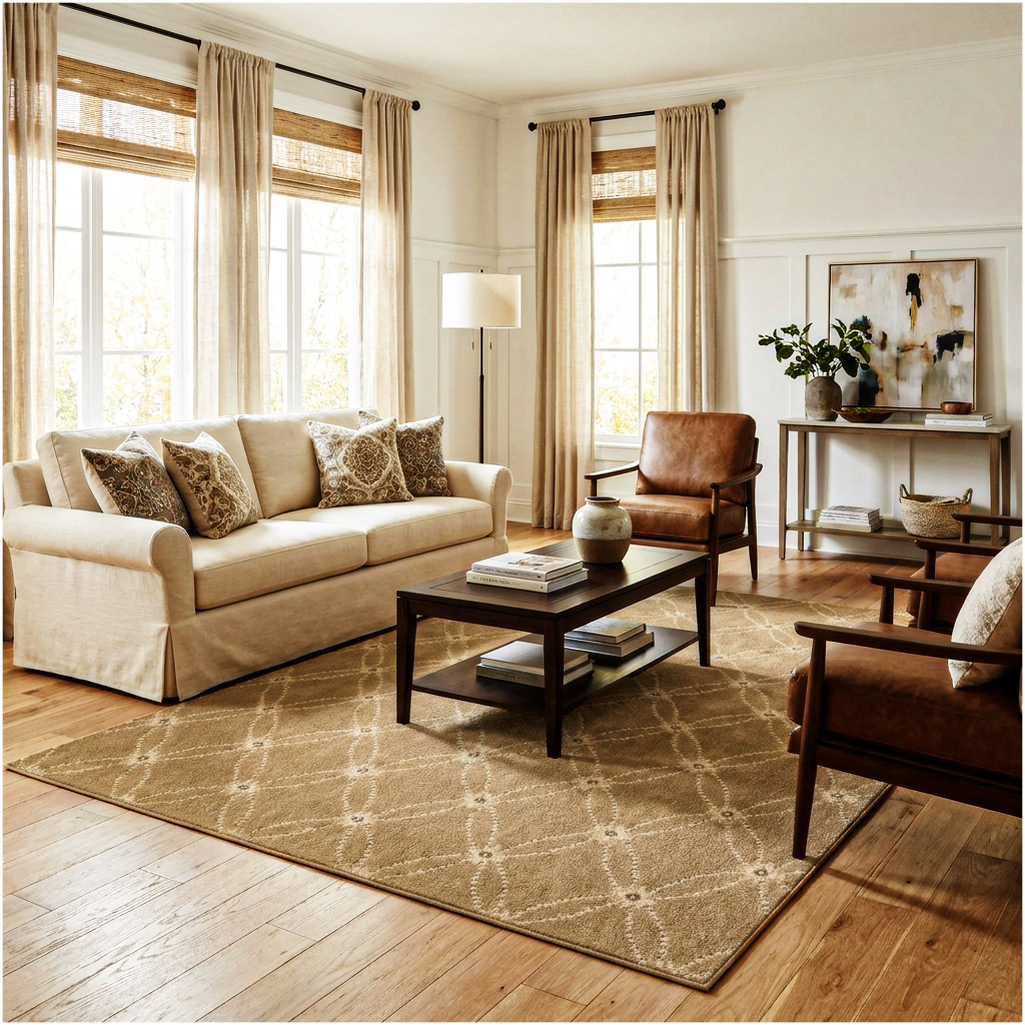 Milliken Charthouse Pattern Indoor Area Rug – 40 oz Cut Pile, Custom Sizes & Colors