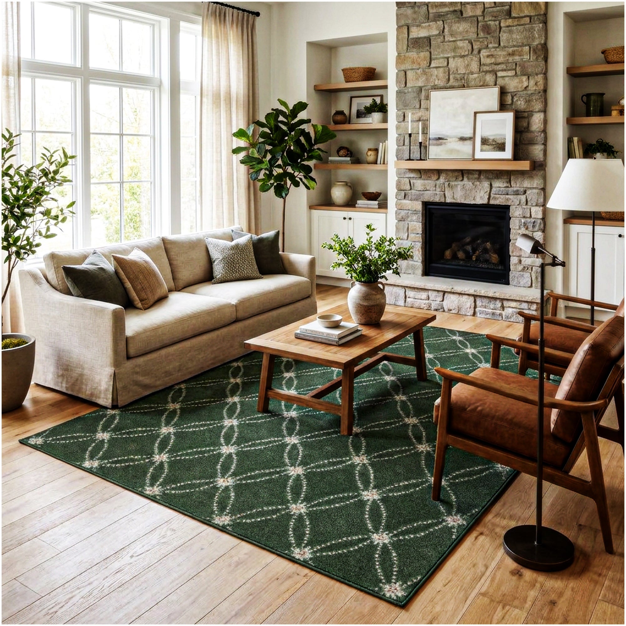 Milliken Charthouse Pattern Indoor Area Rug – 40 oz Cut Pile, Custom Sizes & Colors