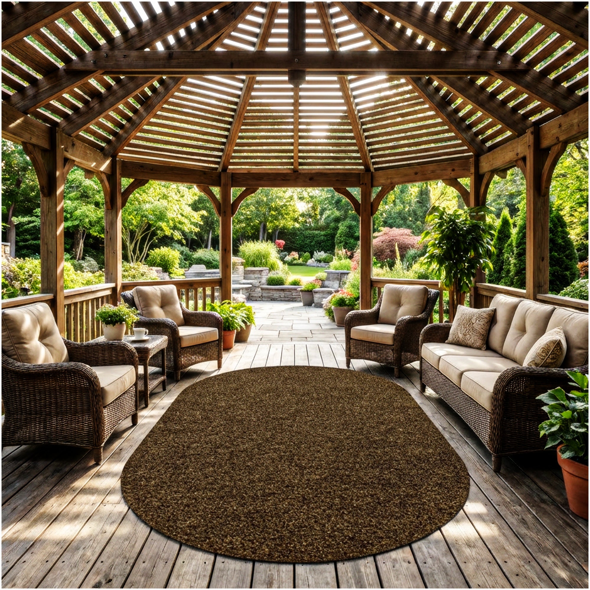 Grizzly Turf Indoor/Outdoor Area Rug – Durable, Weatherproof, Custom Cut