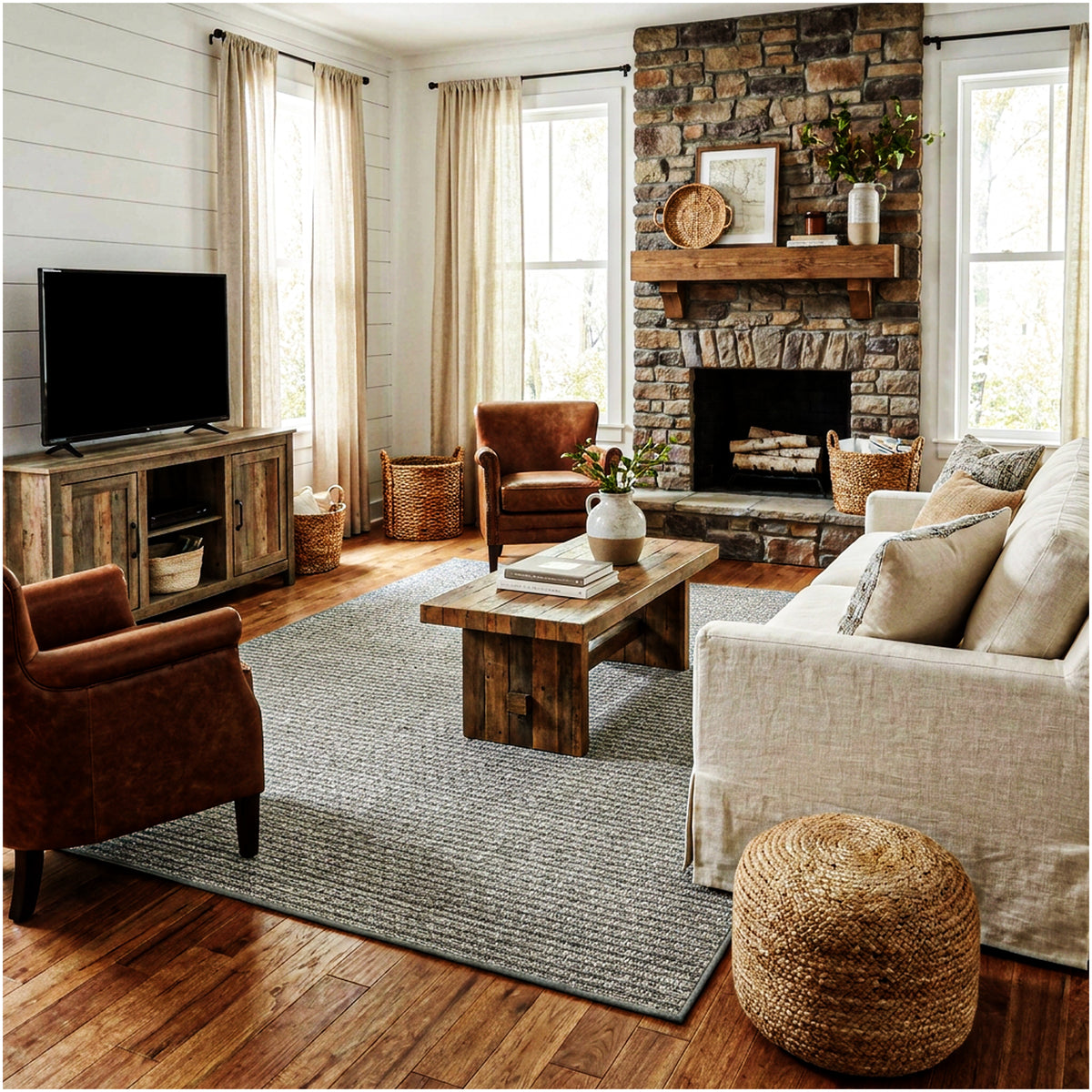 Dominica Indoor Outdoor Area Rug – Custom Size Patio Rug