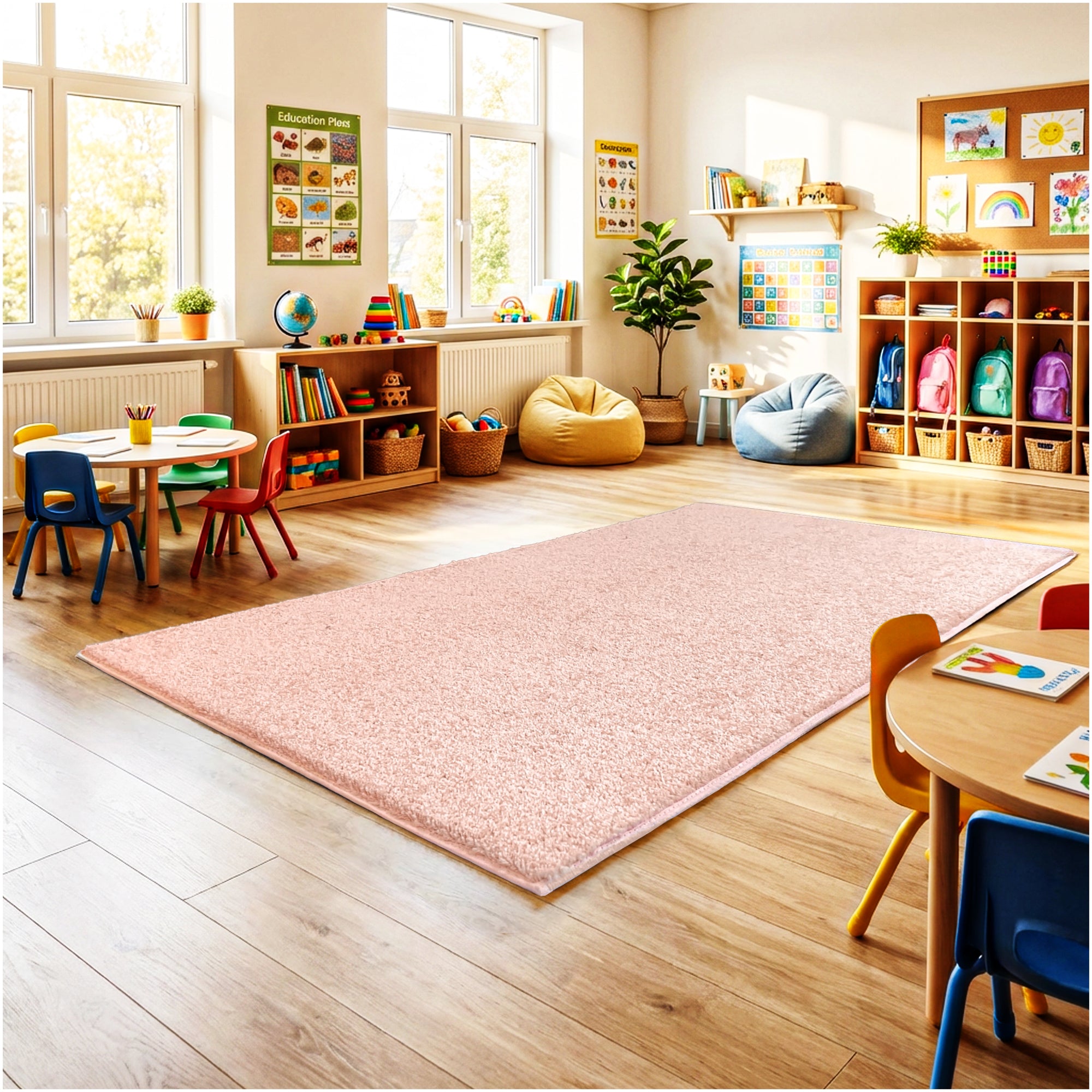 Kid Crossing Soft Area Rug – Colorful Collection, Custom Sizes Available