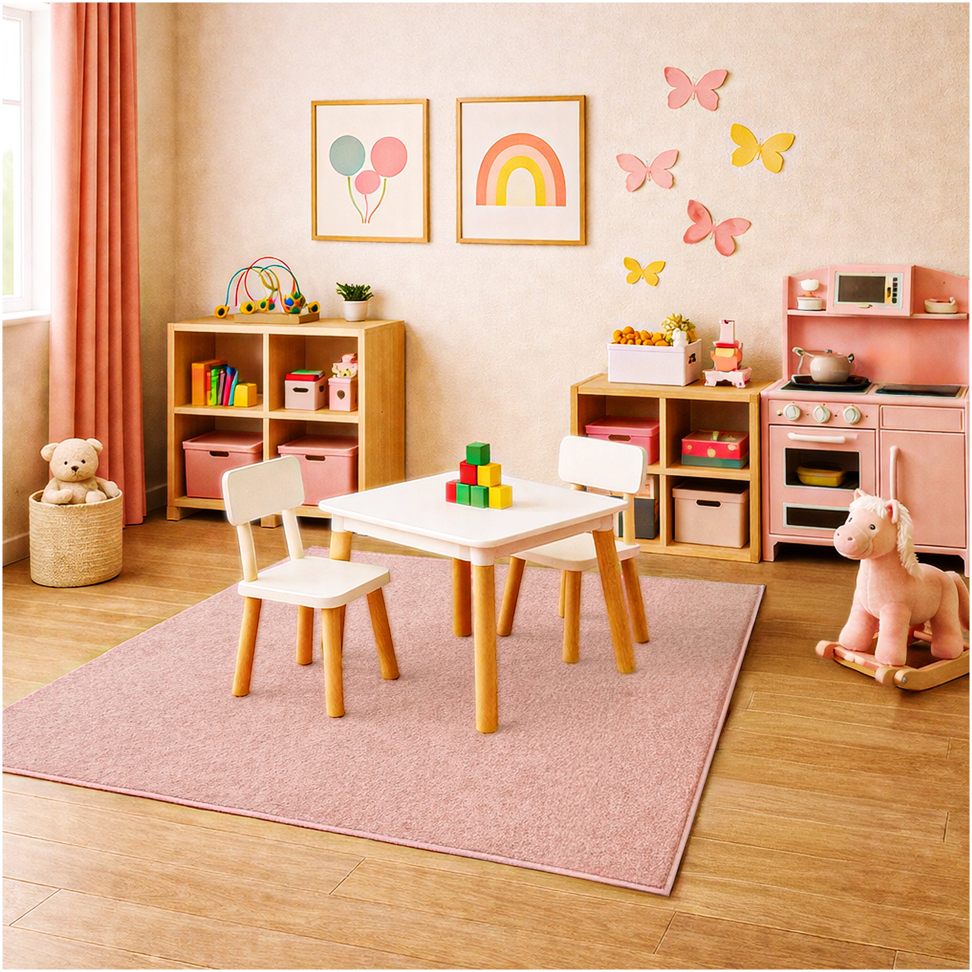 Kid Crossing Soft Area Rug – Colorful Collection, Custom Sizes Available