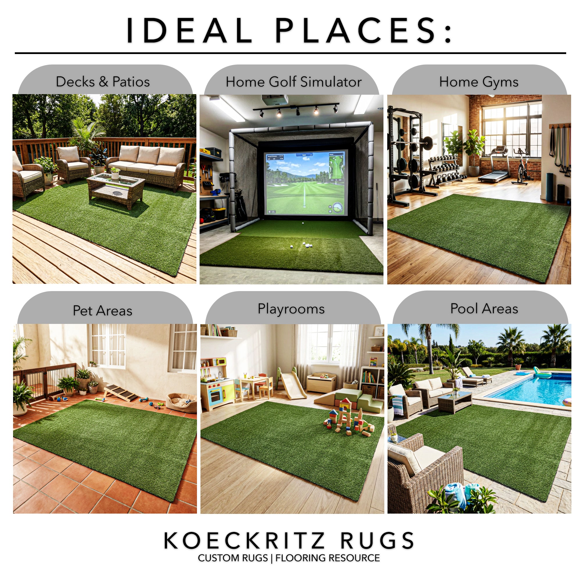 Artificial Grass Rug 5'x7' | Premium 54oz Indoor Outdoor Turf