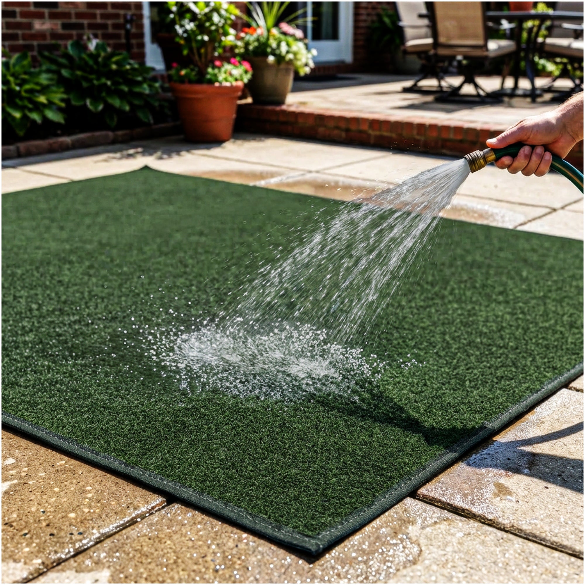 Grizzly Turf Indoor/Outdoor Area Rug – Durable, Weatherproof, Custom Cut