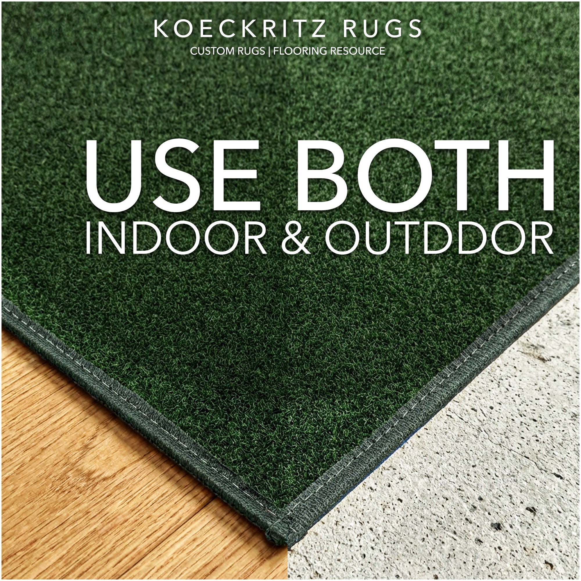 Grizzly Turf Indoor/Outdoor Area Rug – Durable, Weatherproof, Custom Cut