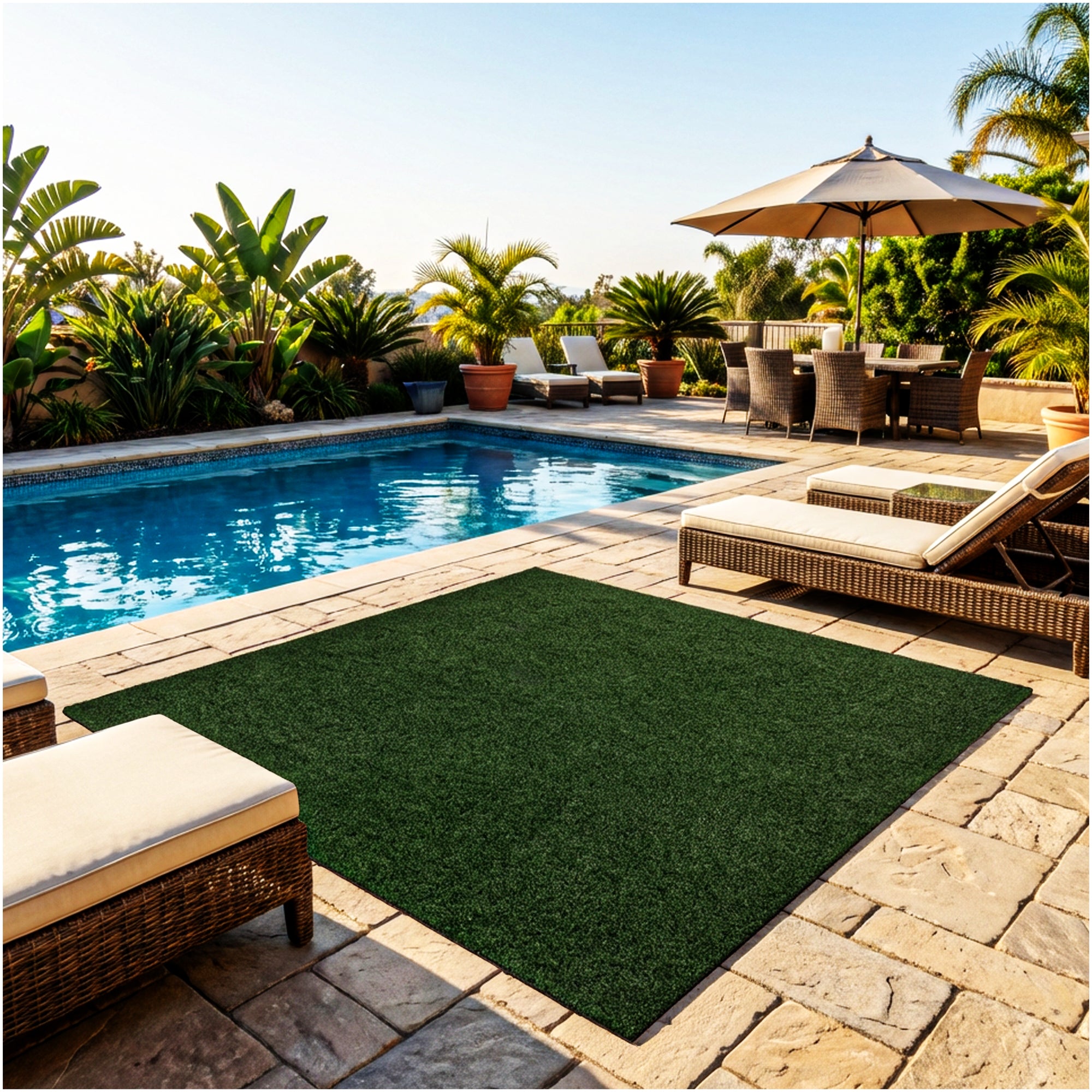 Grizzly Turf Indoor/Outdoor Area Rug – Durable, Weatherproof, Custom Cut