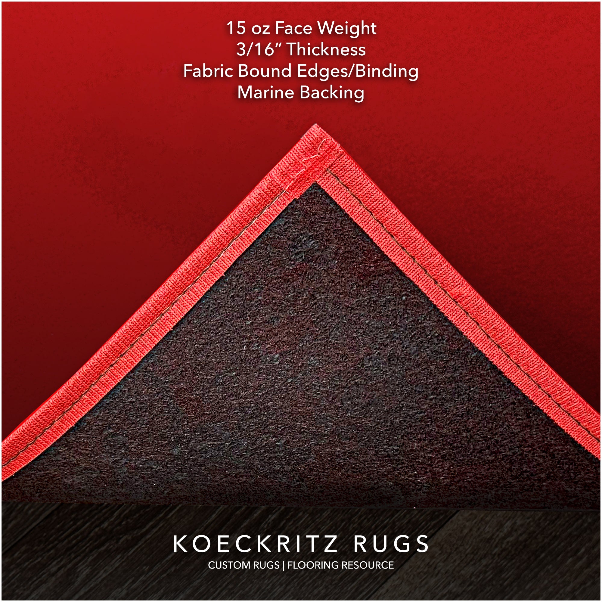 Red Carpet Runner Sample | Marine Backing Event Carpet