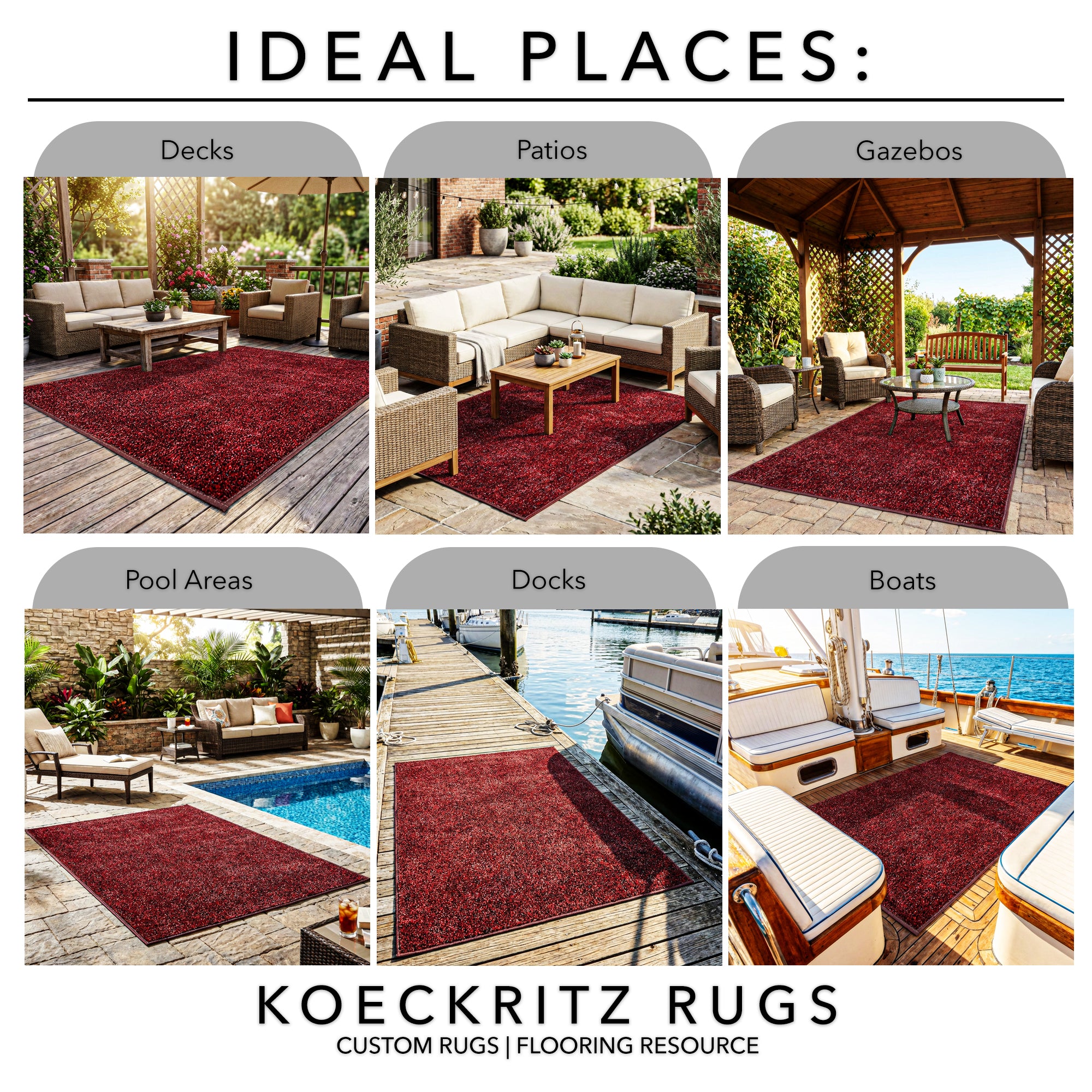 Indoor/Outdoor Artificial Grass Rugs – Lightweight, Standard Sizes, 6 Colors