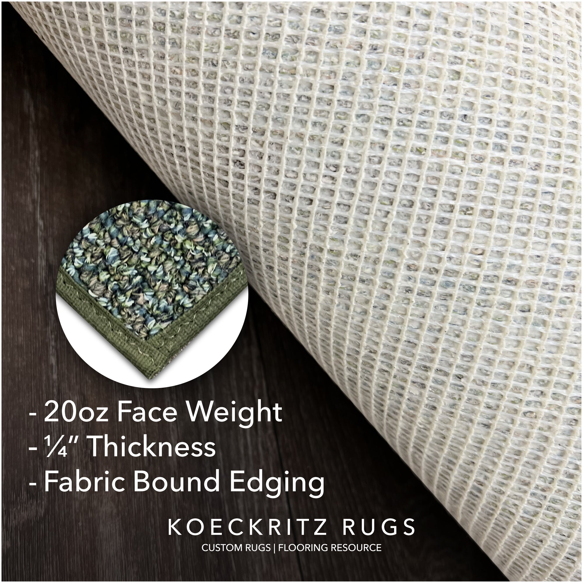 Natural Path Indoor/Outdoor Area Rug – Custom Sizes, 6 Colors