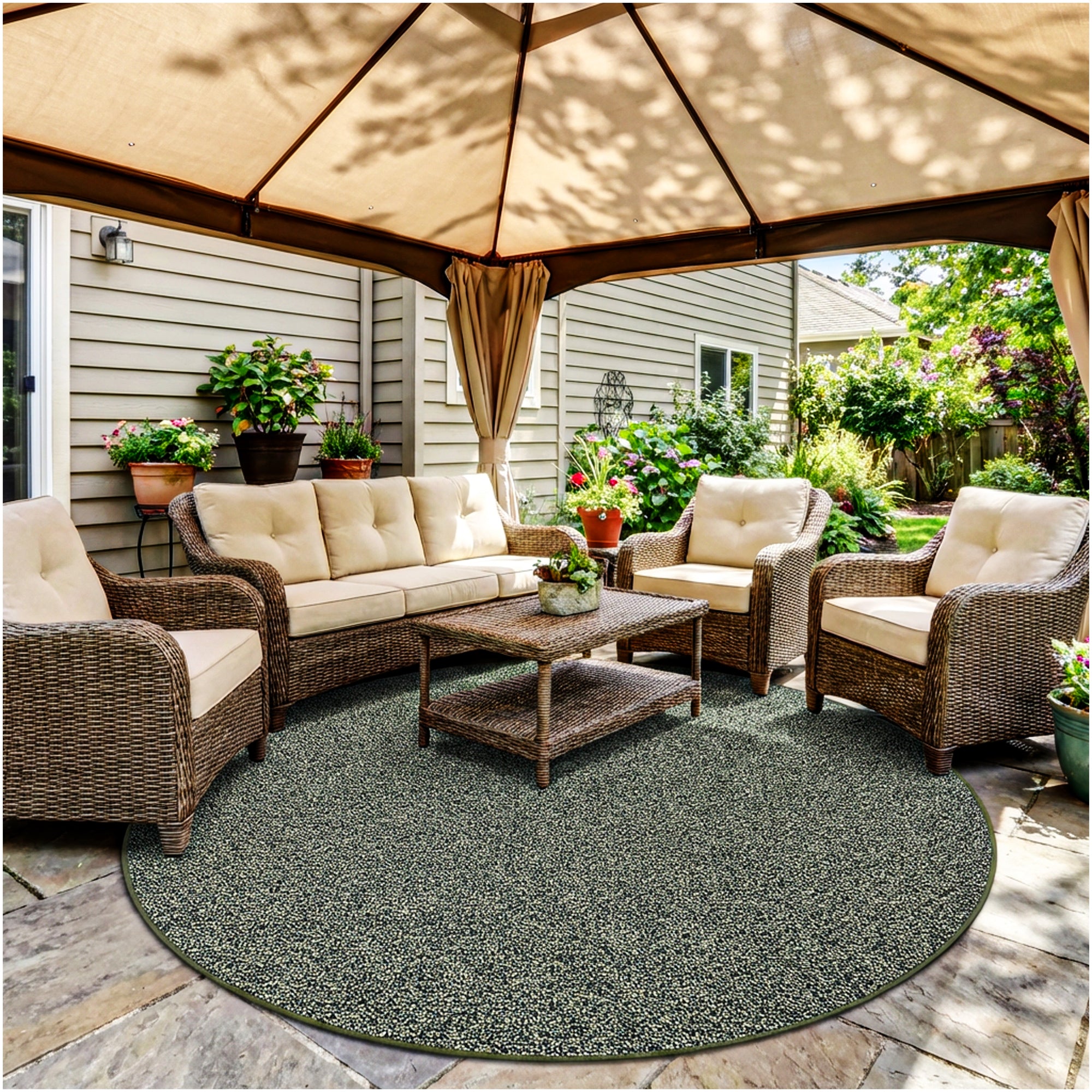 Natural Path Indoor/Outdoor Area Rug – Custom Sizes, 6 Colors