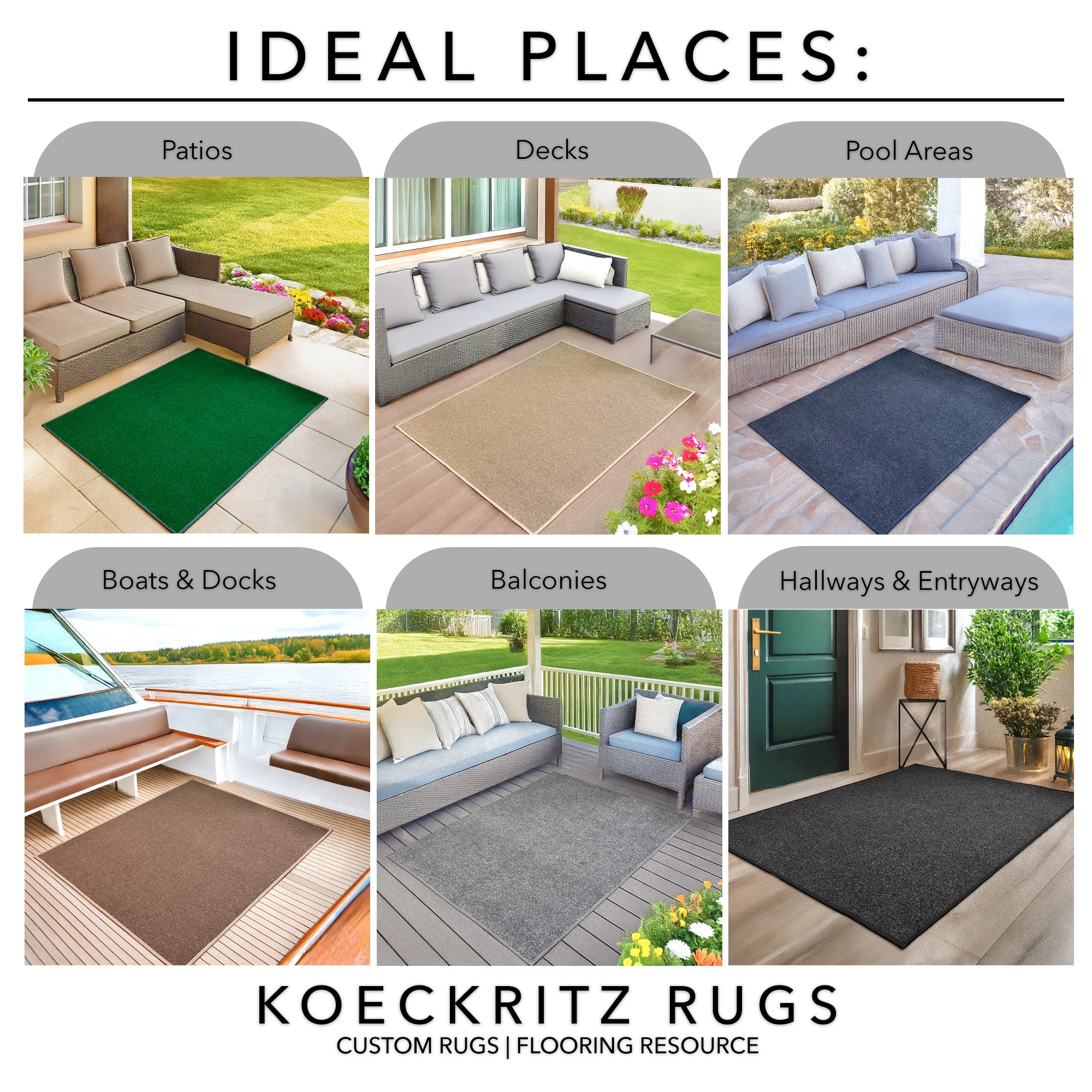 Roanoke Rib Indoor-Outdoor Area Rug in Custom Sizes - Sample