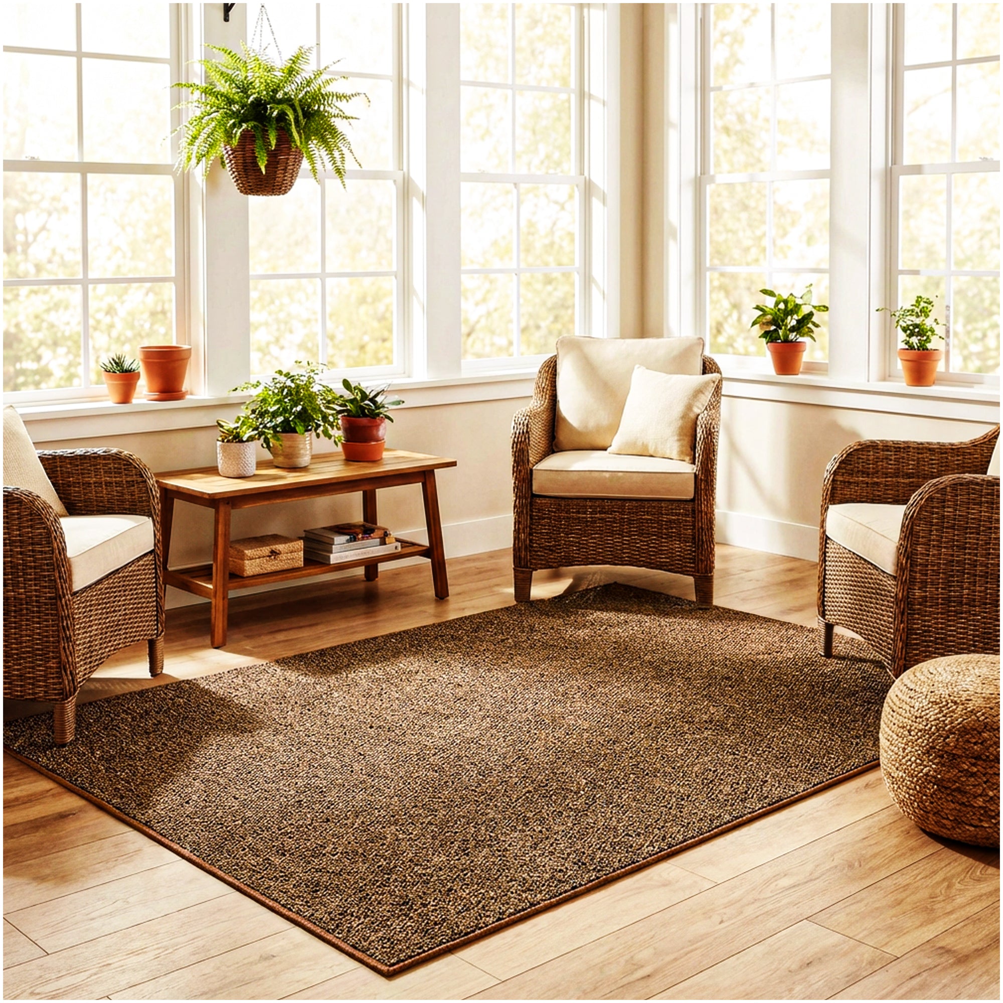 Garden Escape Indoor/Outdoor Area Rug with Premium Bound Edges – 6 Colors