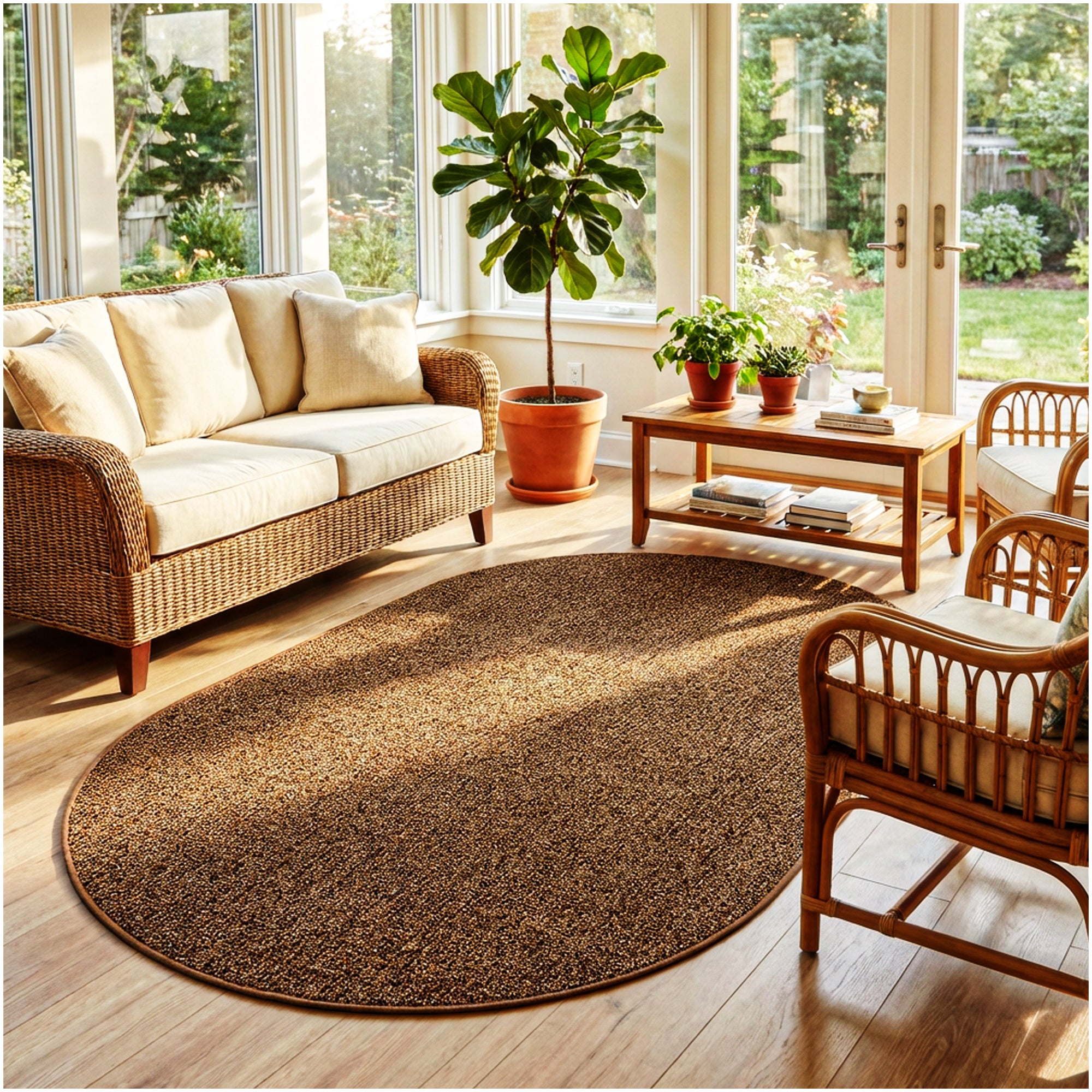 Garden Escape Indoor/Outdoor Area Rug with Premium Bound Edges – 6 Colors