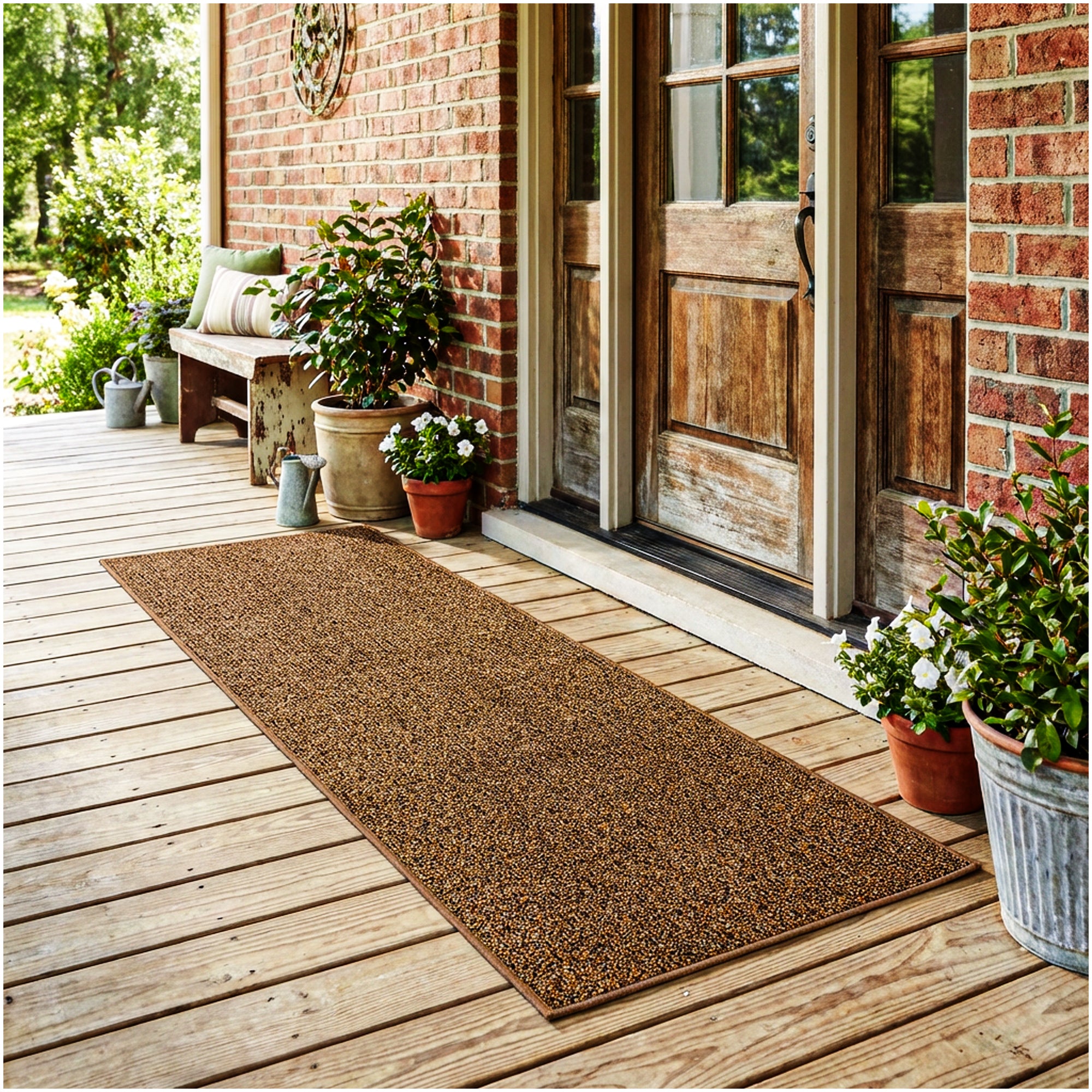 Garden Escape Indoor/Outdoor Area Rug with Premium Bound Edges – 6 Colors