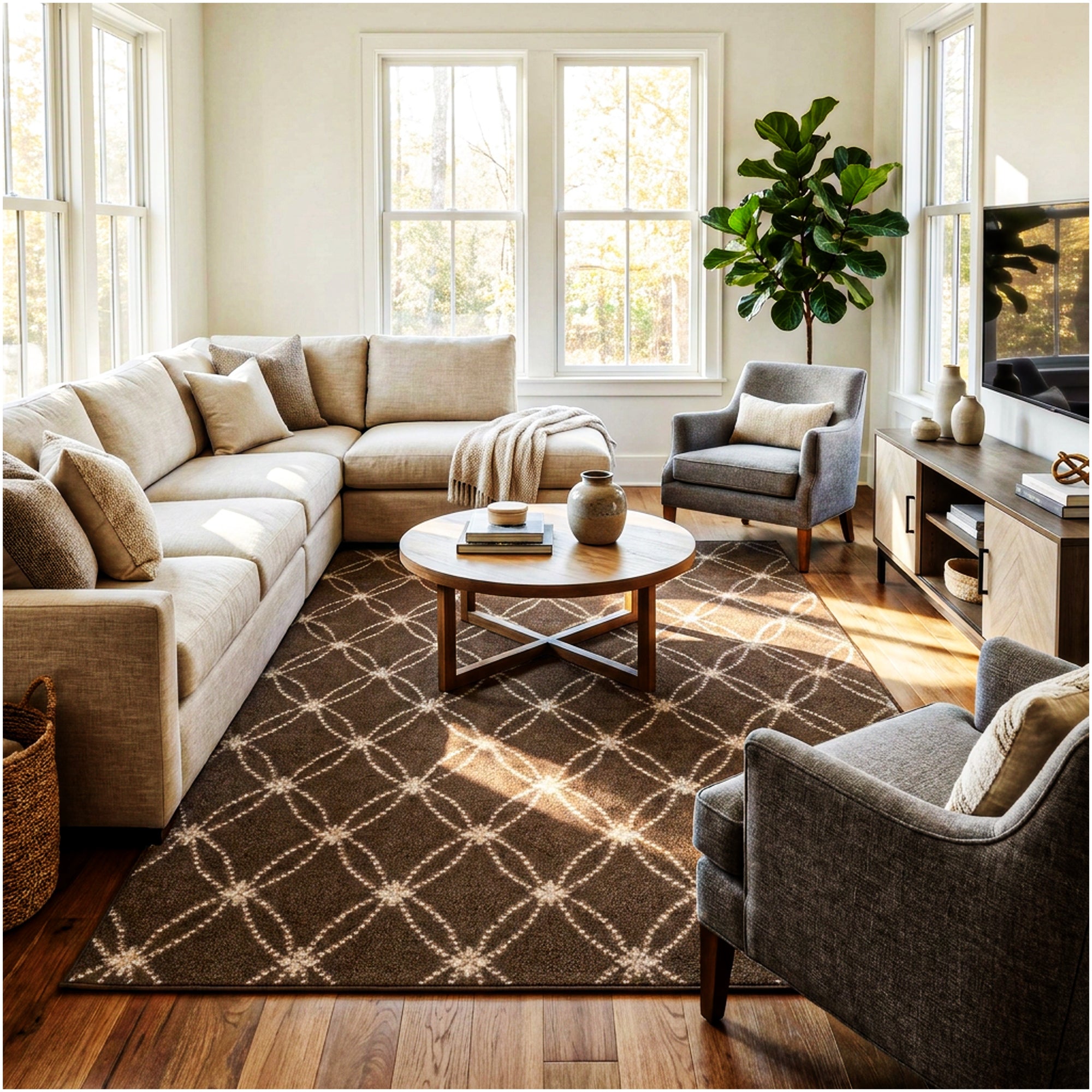 Milliken Charthouse Pattern Indoor Area Rug – 40 oz Cut Pile, Custom Sizes & Colors