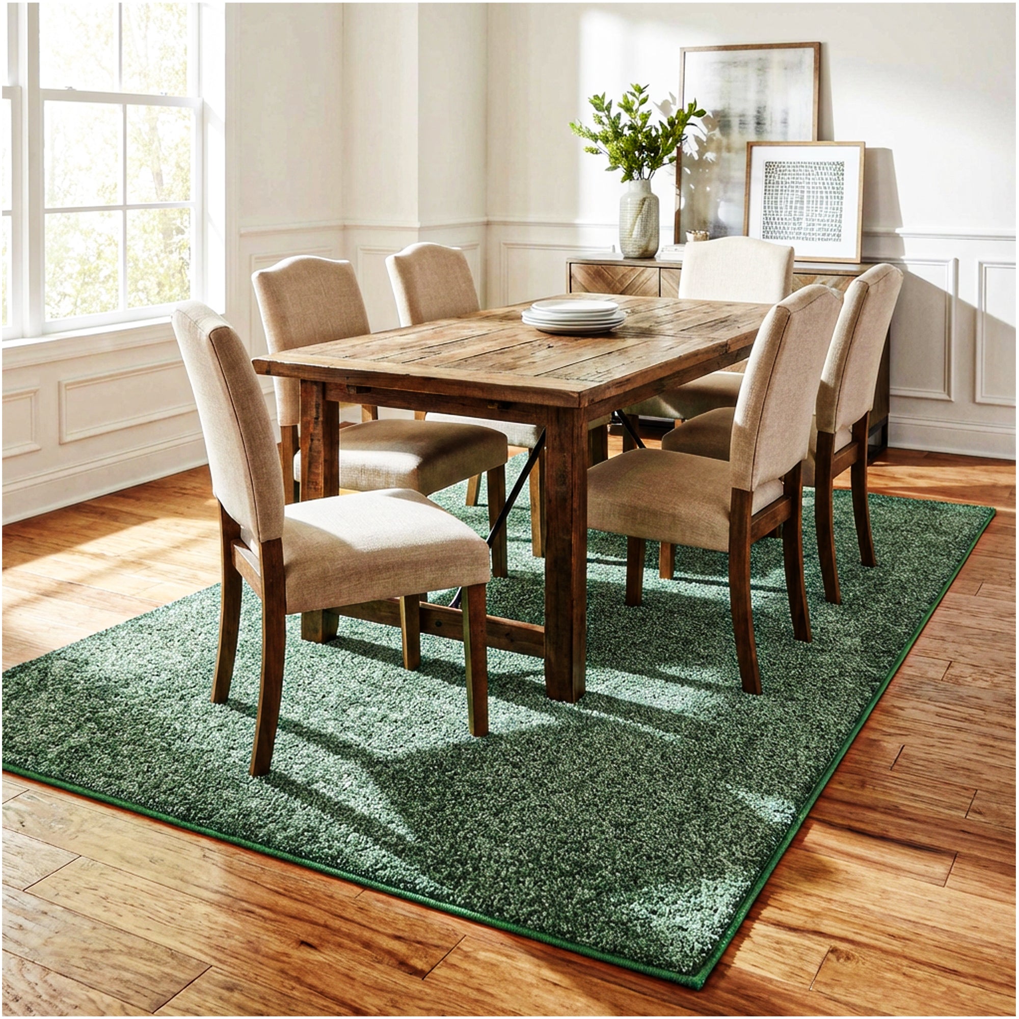 Full Court Indoor Frieze Area Rug – 25 oz Plush Pile, 2 Colors