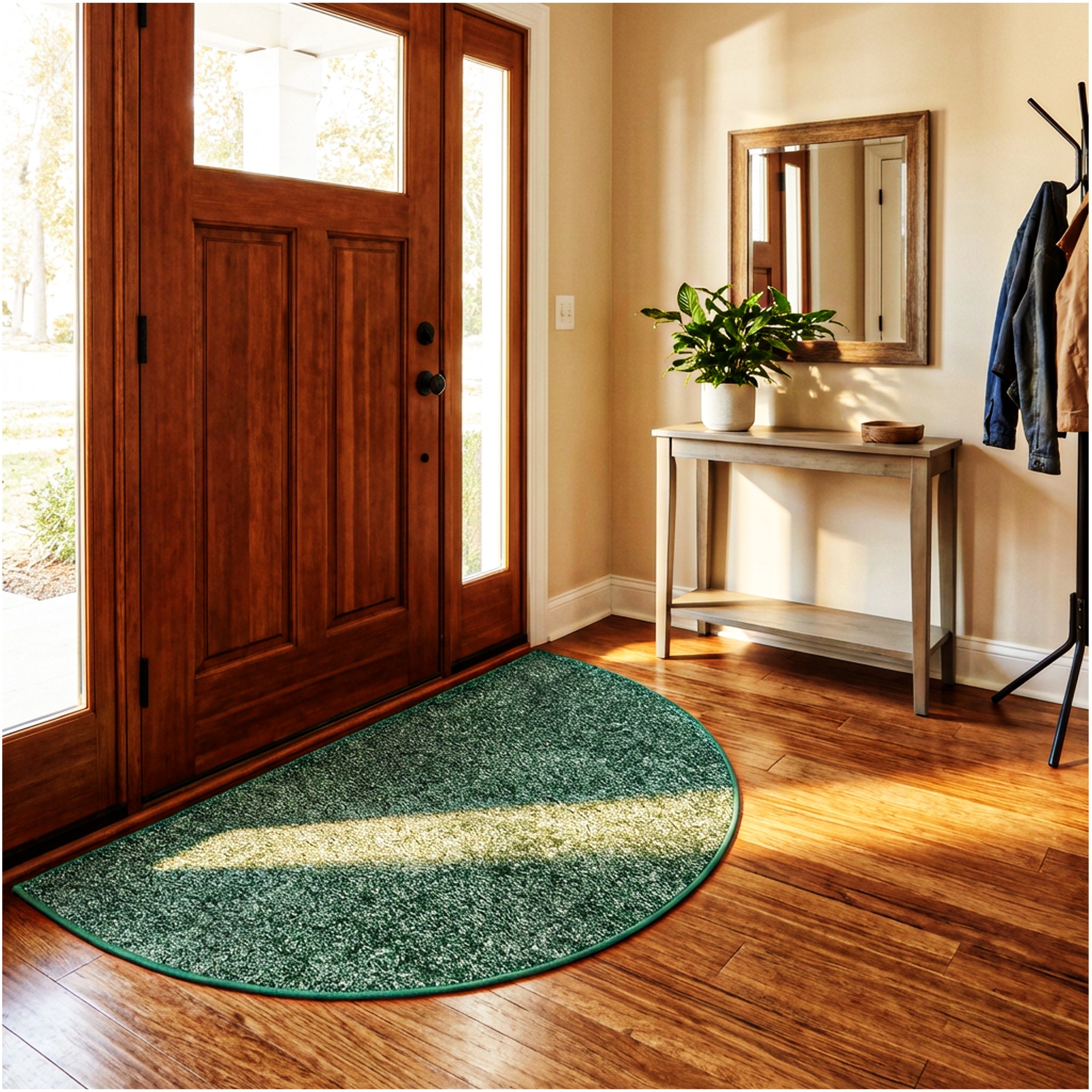 Full Court Indoor Frieze Area Rug – 25 oz Plush Pile, 2 Colors