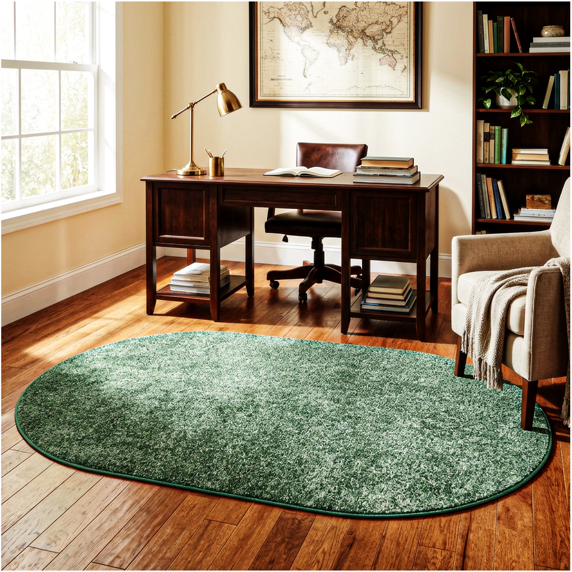 Full Court Indoor Frieze Area Rug – 25 oz Plush Pile, 2 Colors