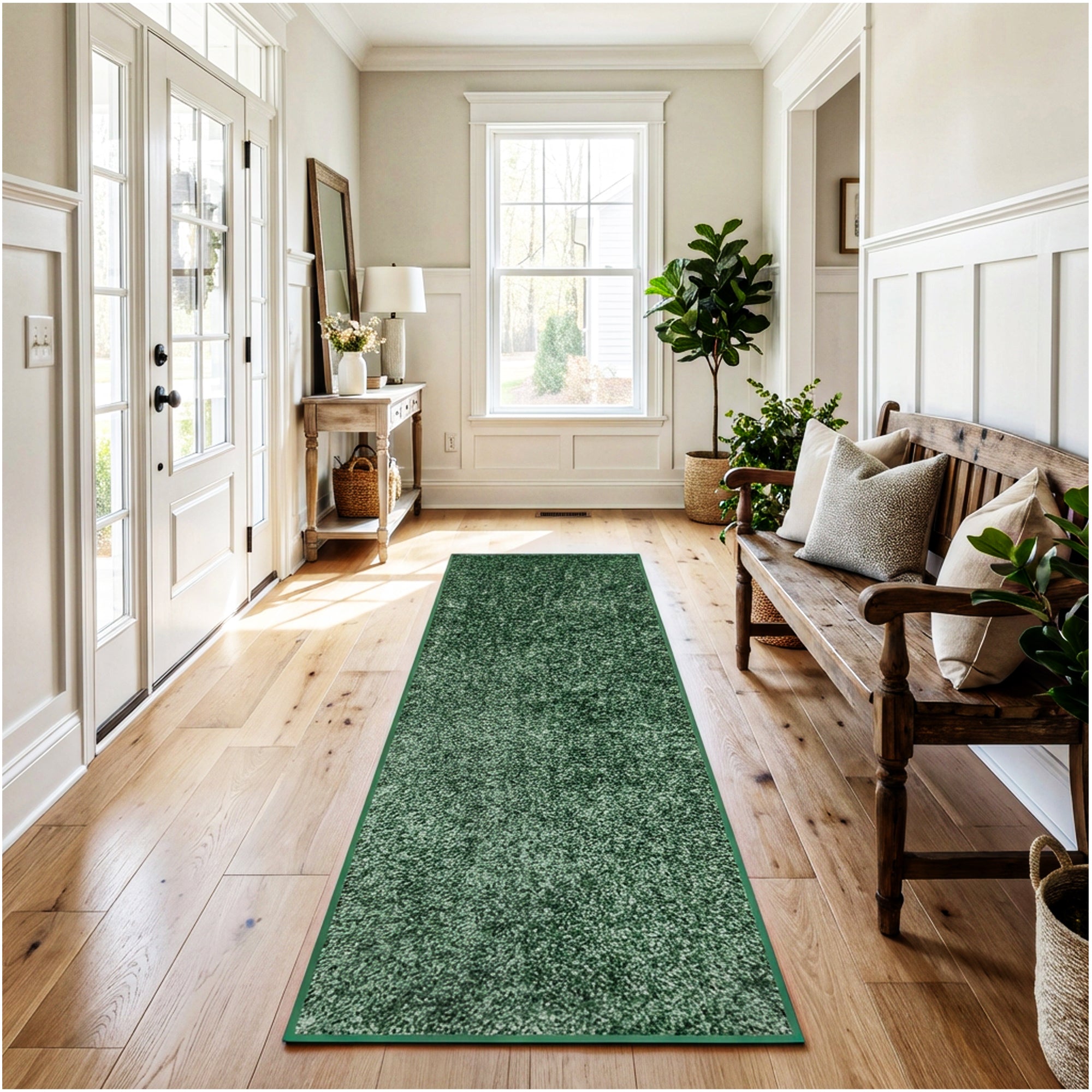 Full Court Indoor Frieze Area Rug – 25 oz Plush Pile, 2 Colors