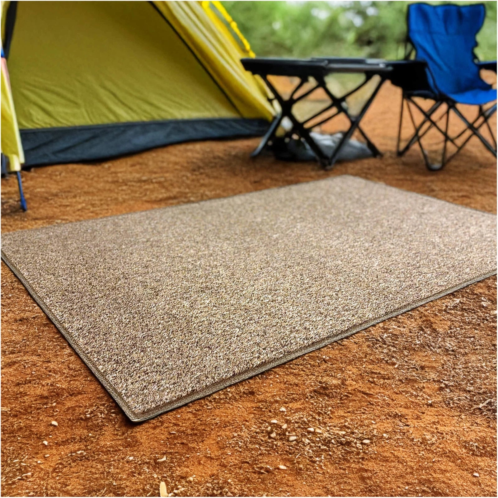 Cabana Tweed Artificial Grass Turf Rug – 3/8” Thick Ultra Turf Carpet, Custom Size, 7 Colors