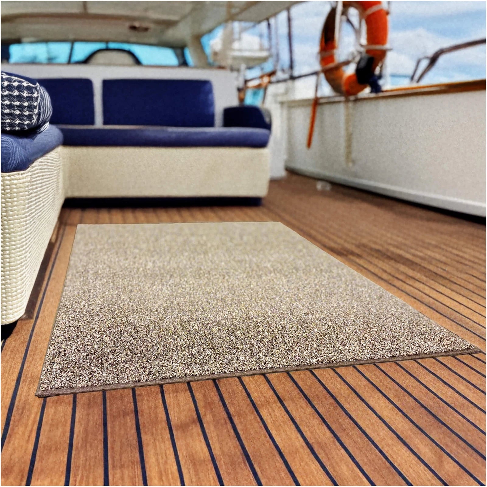 Cabana Tweed Artificial Grass Turf Rug – 3/8” Thick Ultra Turf Carpet, Custom Size, 7 Colors