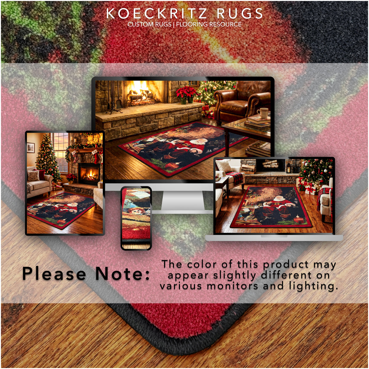 Santa's Treats Christmas Area Rug – Multiple Sizes