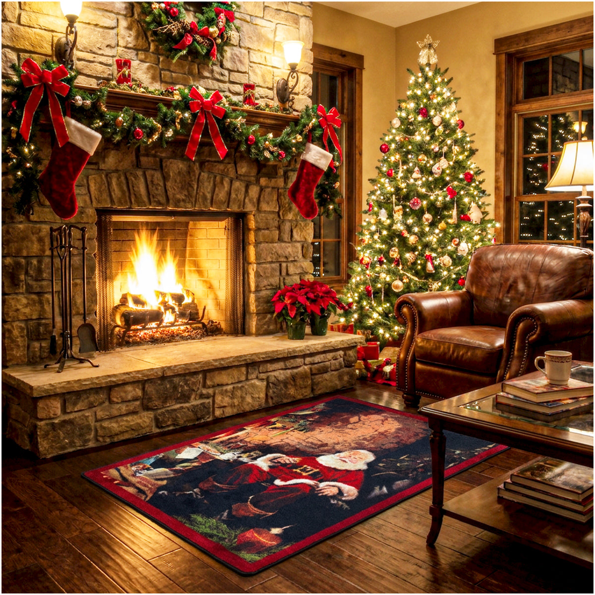 Santa's Treats Christmas Area Rug – Multiple Sizes