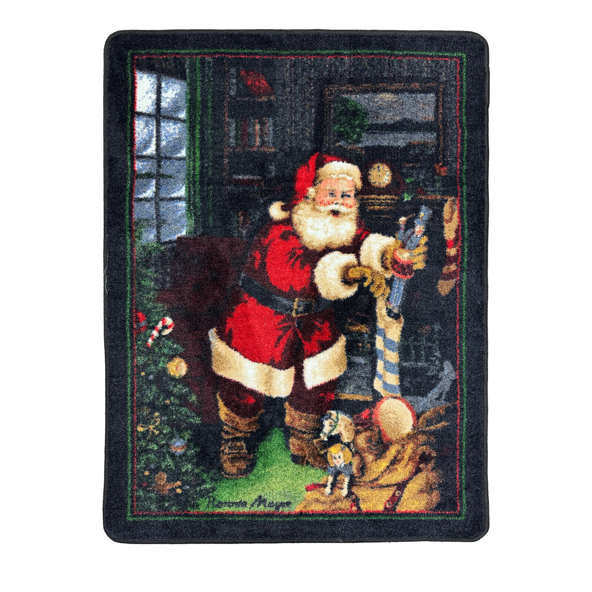 Santa's Visit Christmas Area Rug – Multiple Sizes