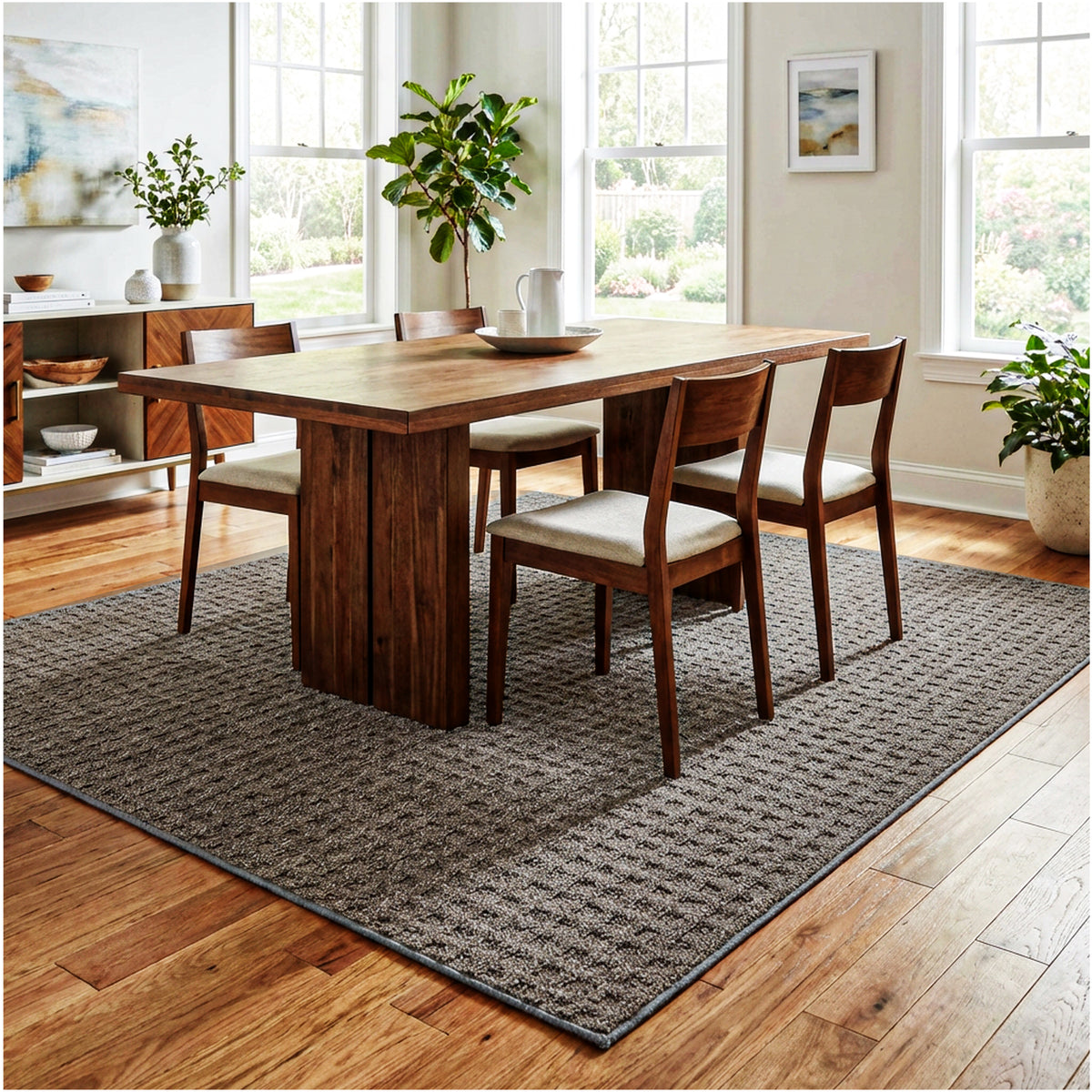 Quadrille Berber Pattern Indoor Area Rug – Custom Sizes